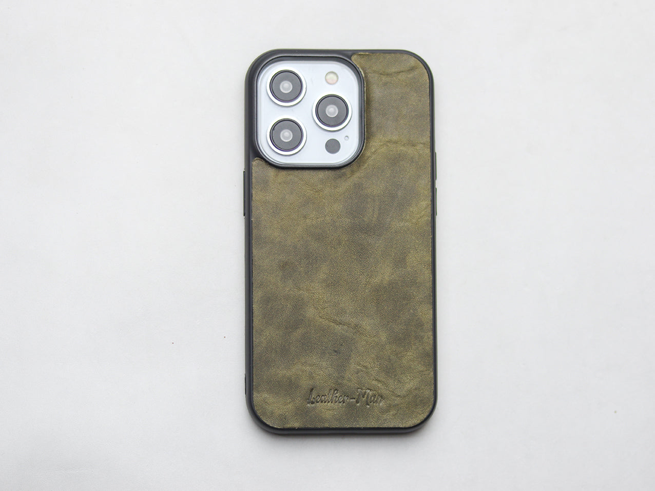 SEAWEED GREEN LEATHER CLASSIC PHONE CASE