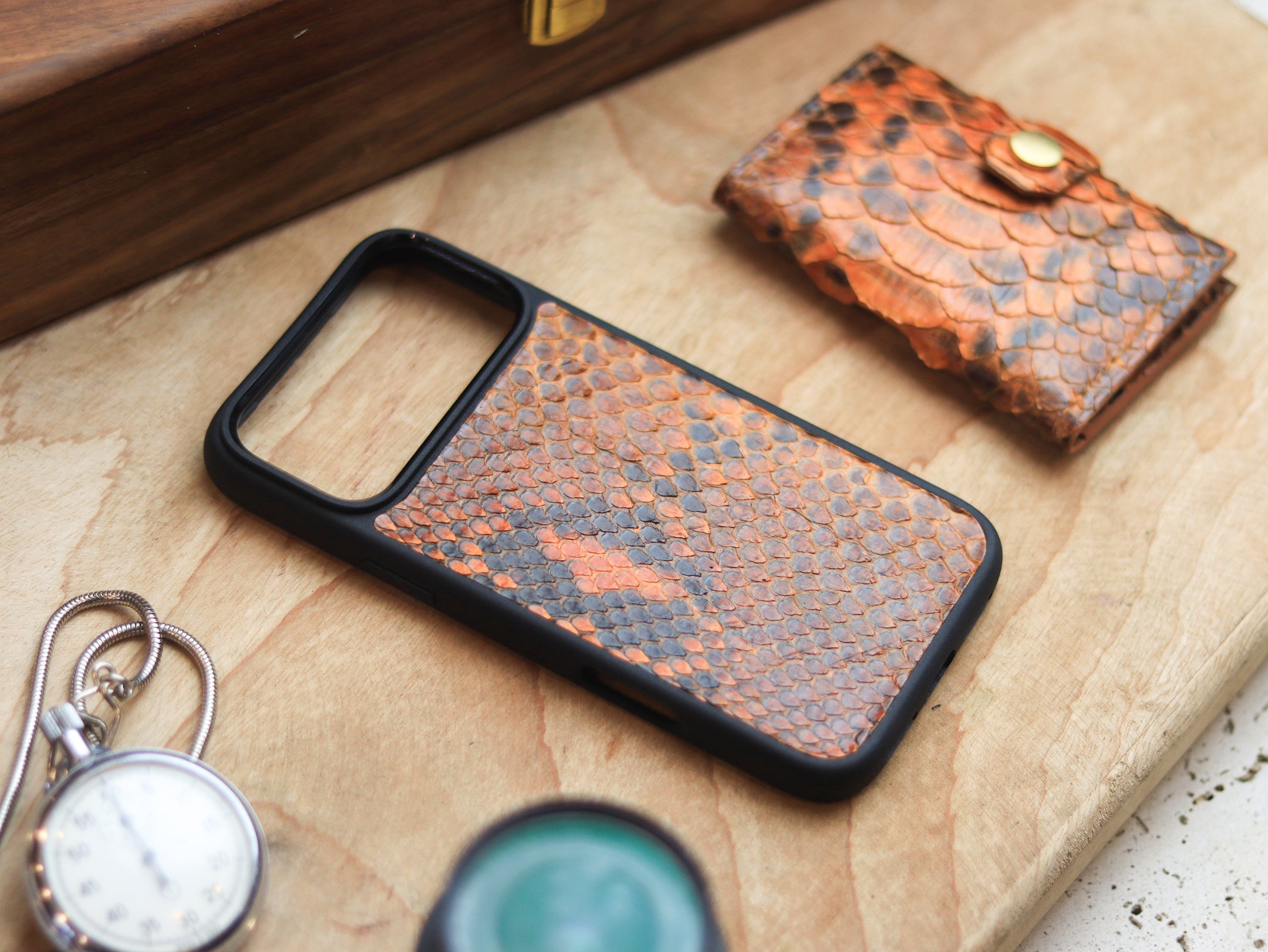 COPPER BROWN PYTHON SKIN MAGSAFE CASE