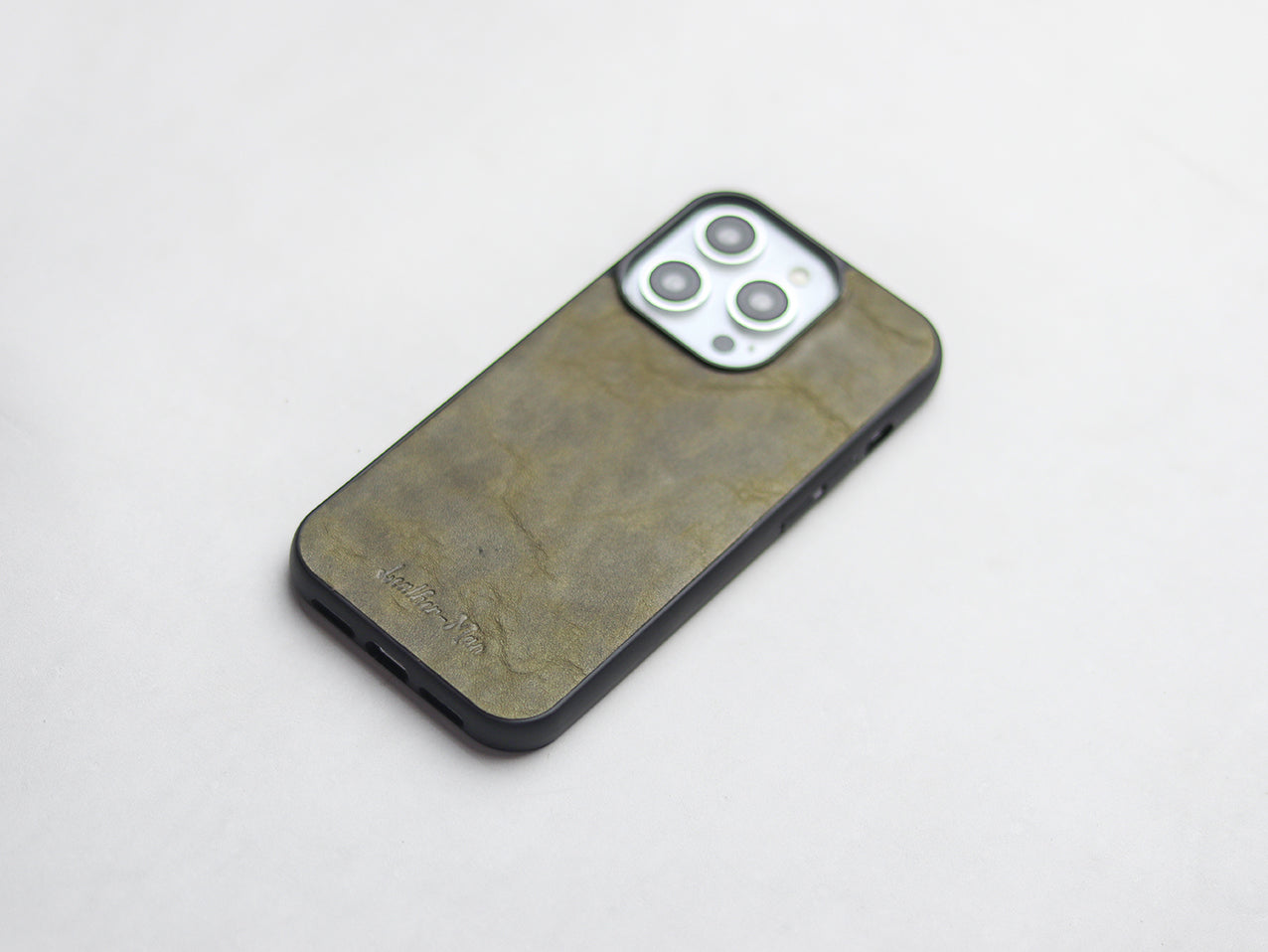 SEAWEED GREEN LEATHER CLASSIC PHONE CASE