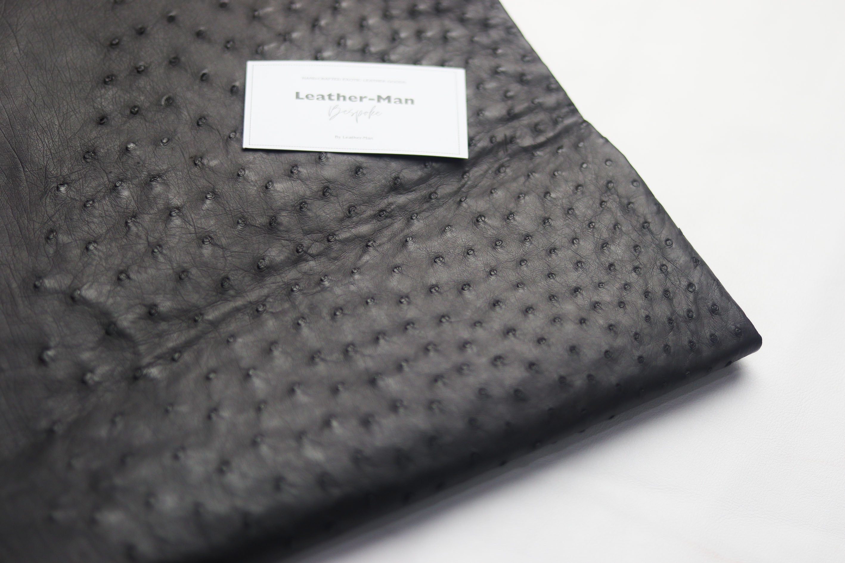 AUGUSTUS - MINIMAL WALLET SHARK GRAY OSTRICH SKIN