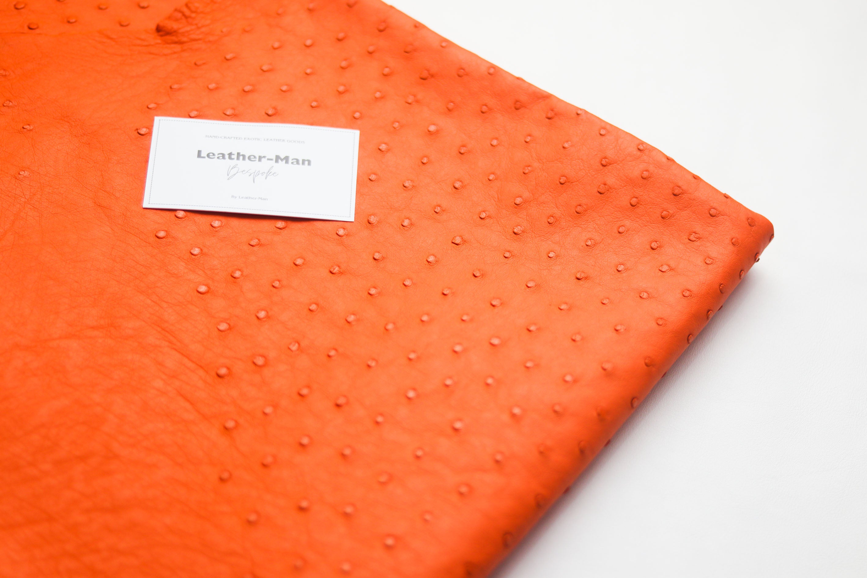 CARROT ORANGE OSTRICH SKIN PHONE CASE (NON-FOLLICLE)