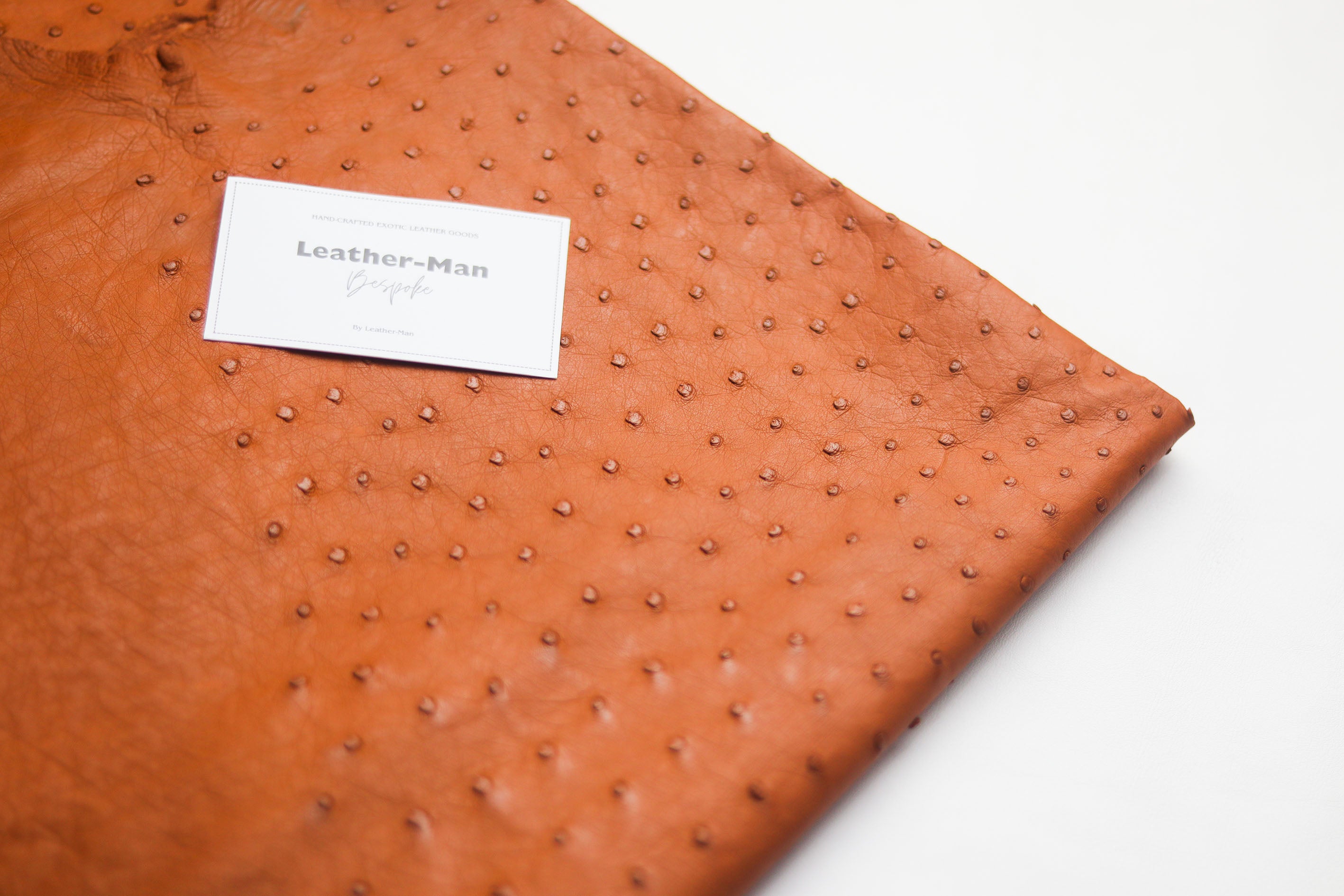 AUGUSTUS - MINIMAL WALLET BRONZE BROWN OSTRICH SKIN