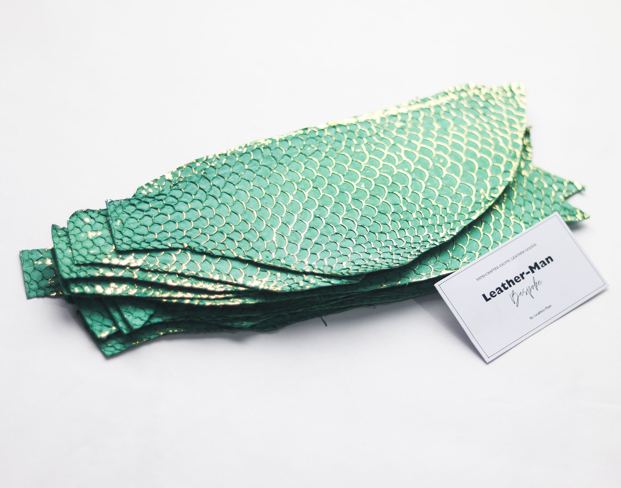 TILAPIA FISH SKIN WATCH STRAPS - SEA FOAM GREEN