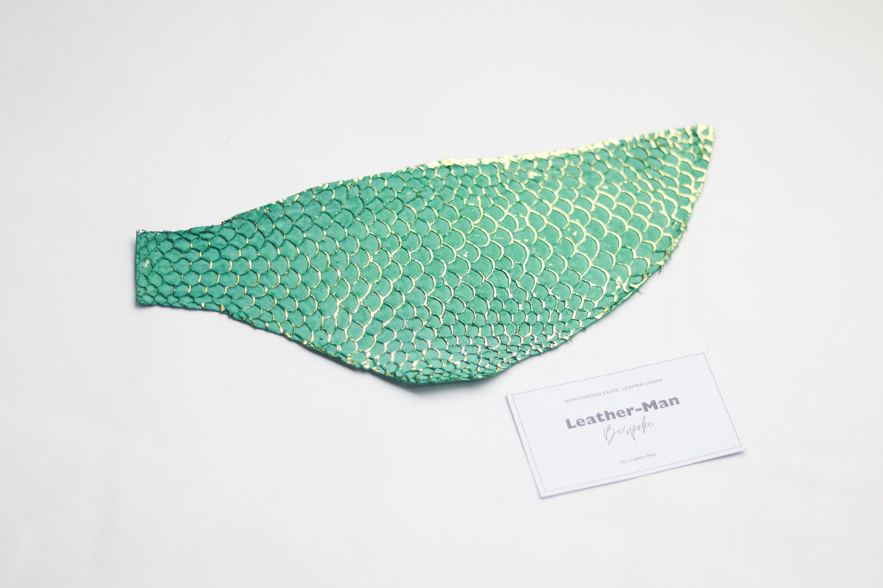 TILAPIA FISH SKIN WATCH STRAPS - SEA FOAM GREEN