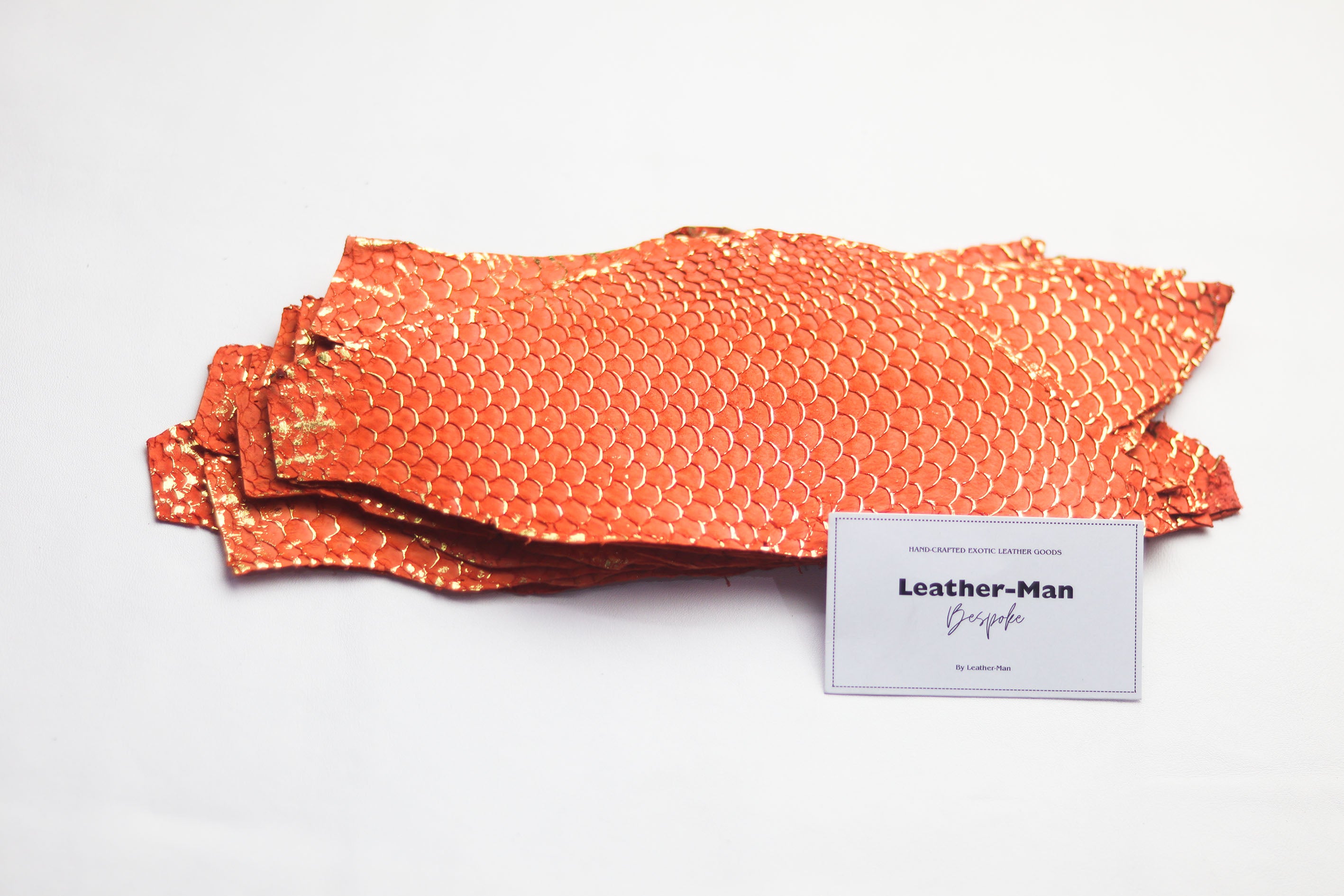 TILAPIA FISH SKIN WATCH STRAPS - PUMPKIN ORANGE