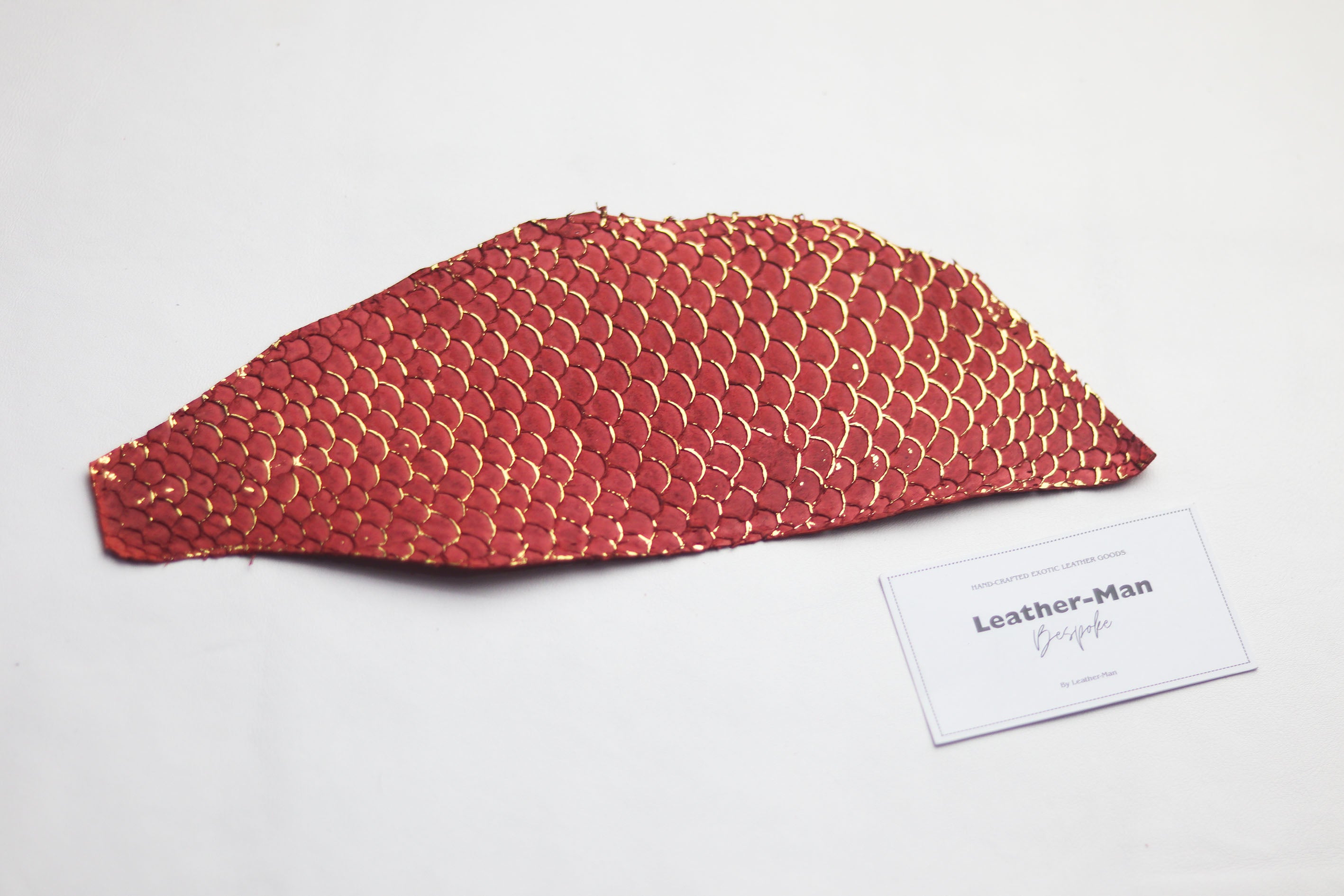 TILAPIA FISH SKIN WATCH STRAPS - VIVID BURGUNDY