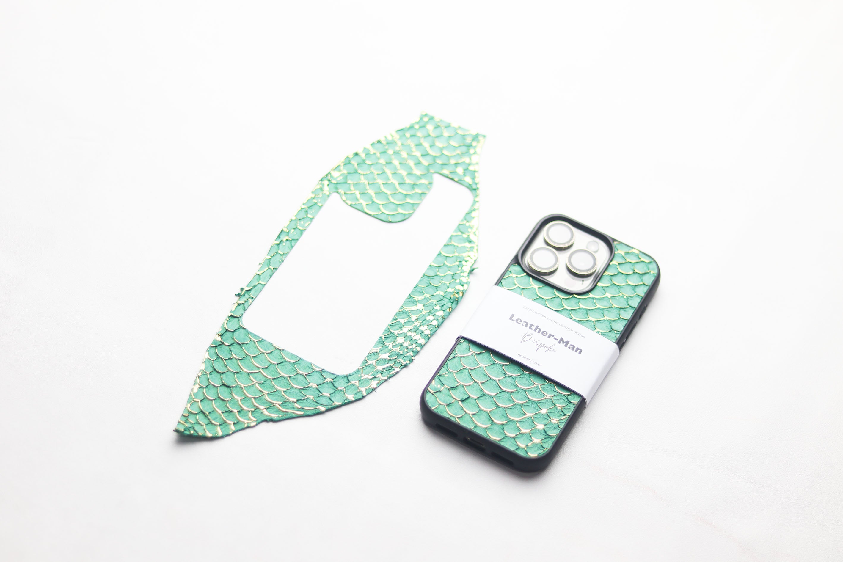 SEA FOAM GREEN TILAPIA FISH SKIN PHONE CASE