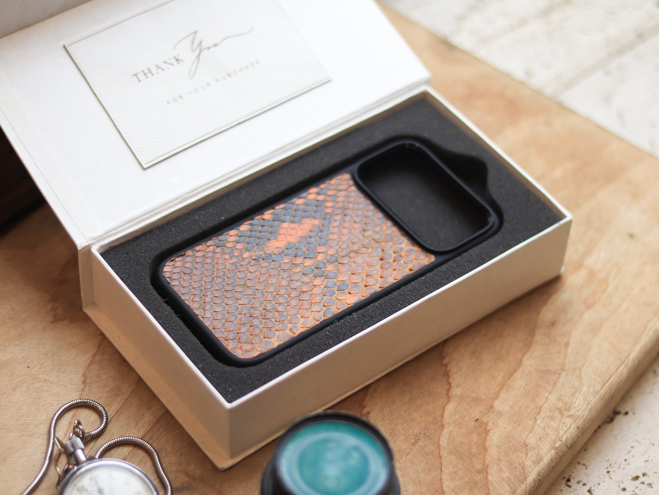 COPPER BROWN PYTHON SKIN MAGSAFE CASE