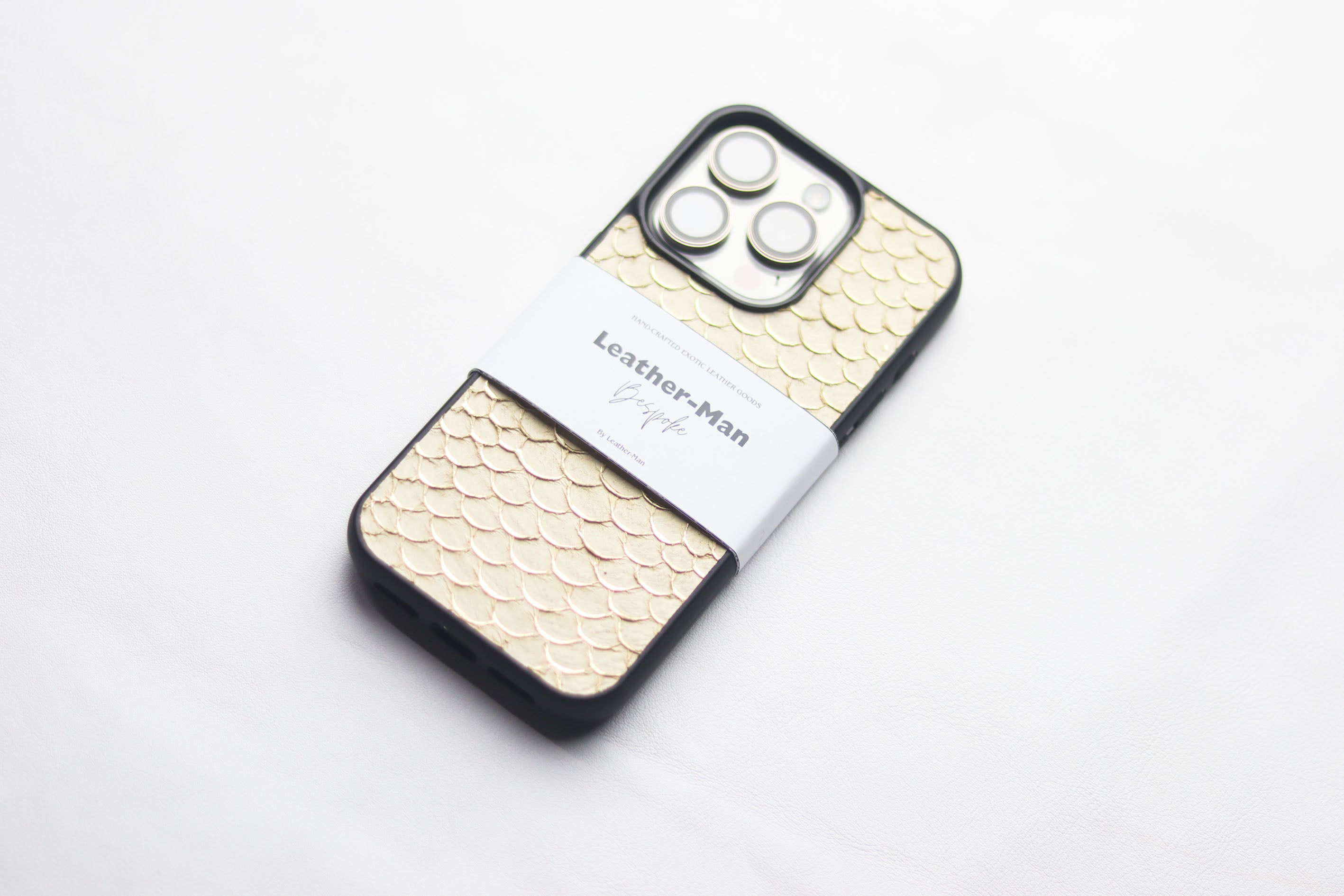 ALABASTER WHITE TILAPIA FISH SKIN PHONE CASE