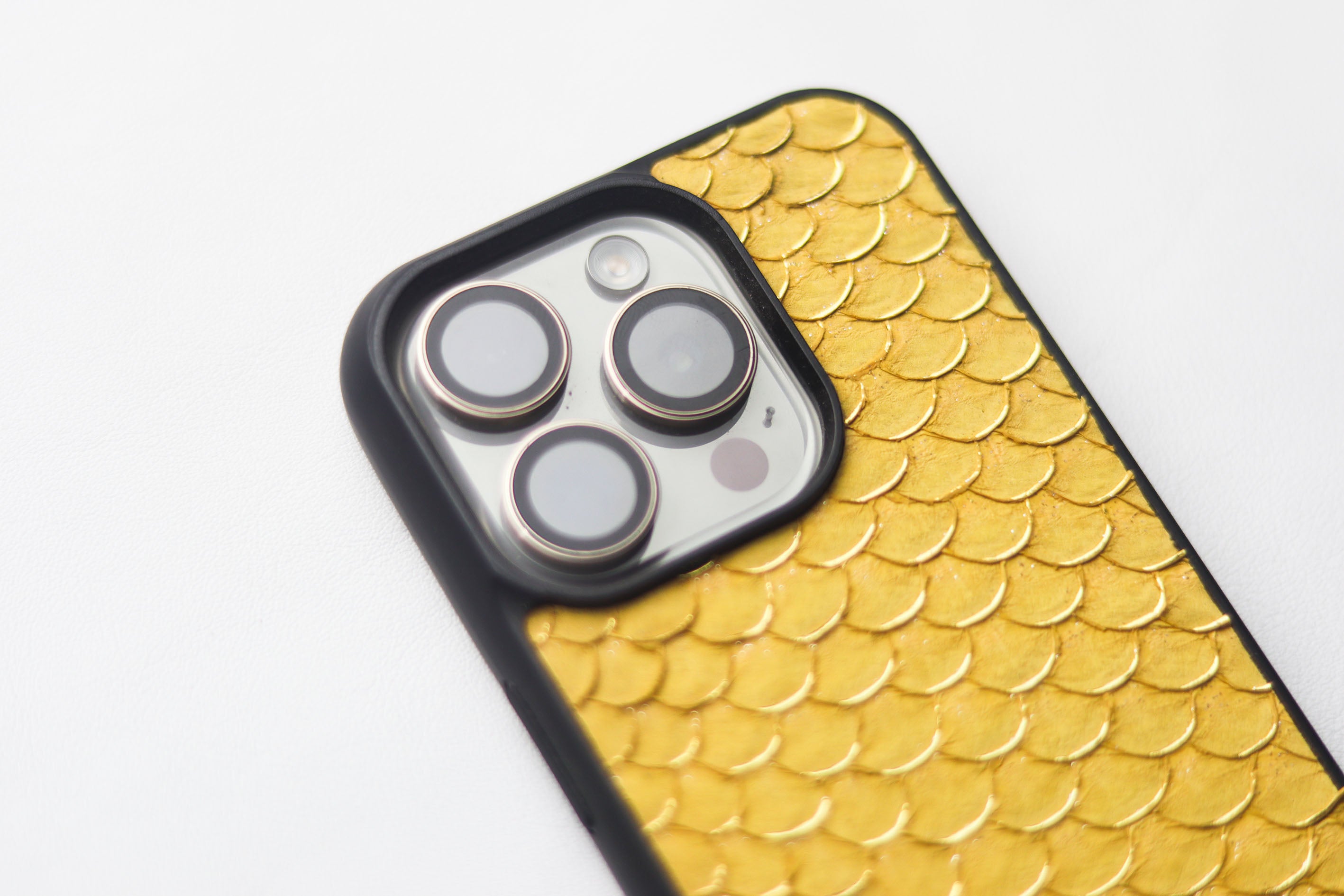 CANARY YELLOW TILAPIA FISH SKIN PHONE CASE