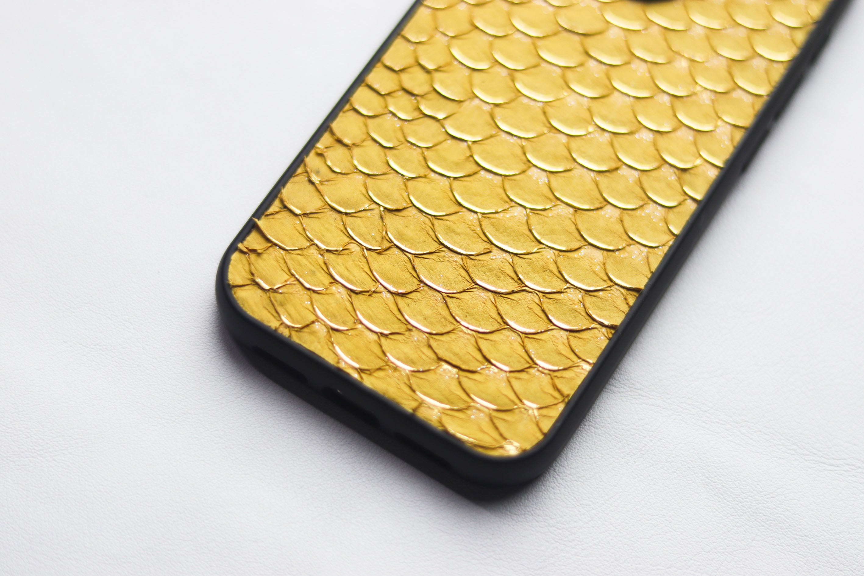 CANARY YELLOW TILAPIA FISH SKIN PHONE CASE