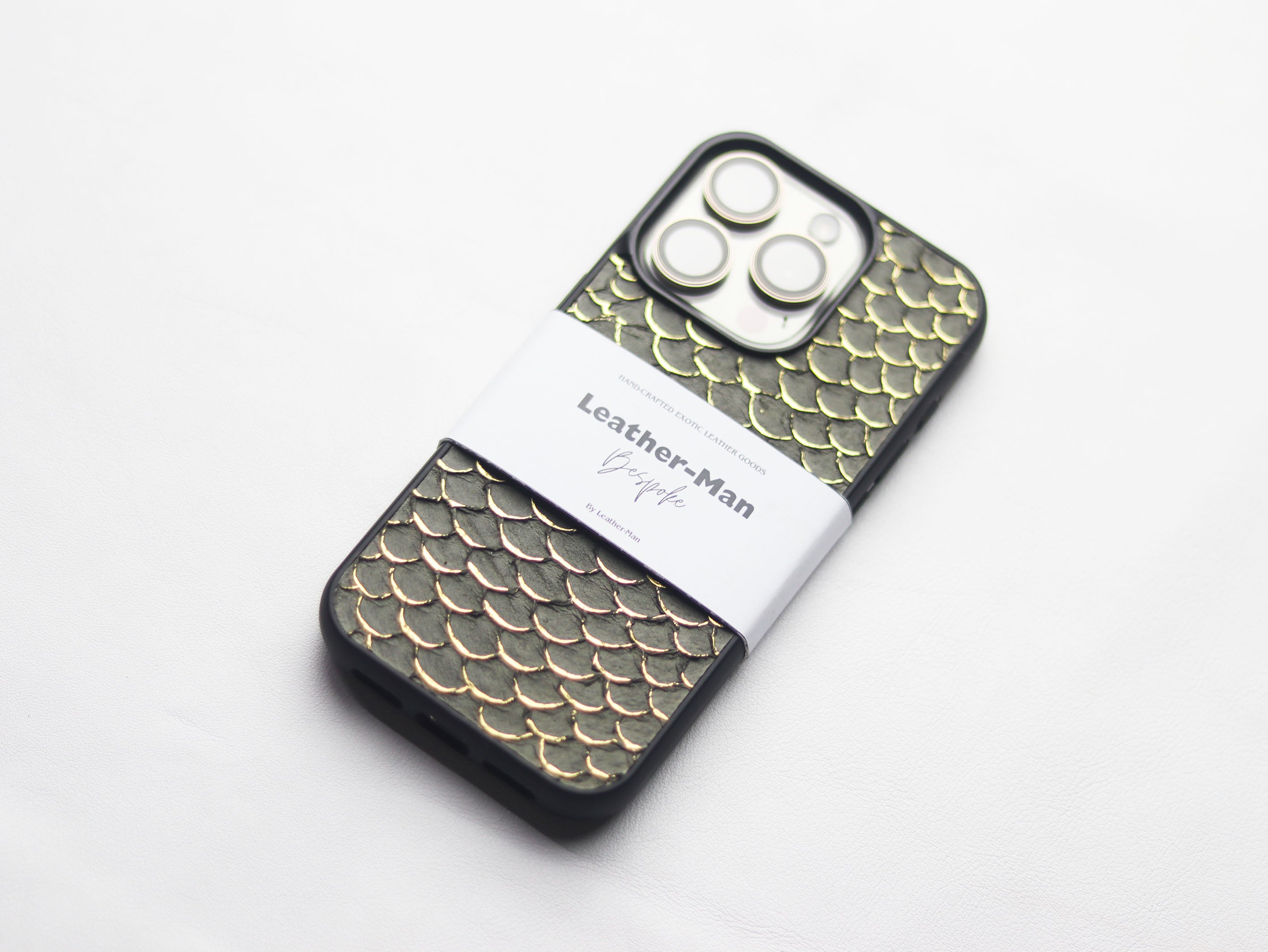 STEEL GRAY TILAPIA FISH SKIN PHONE CASE