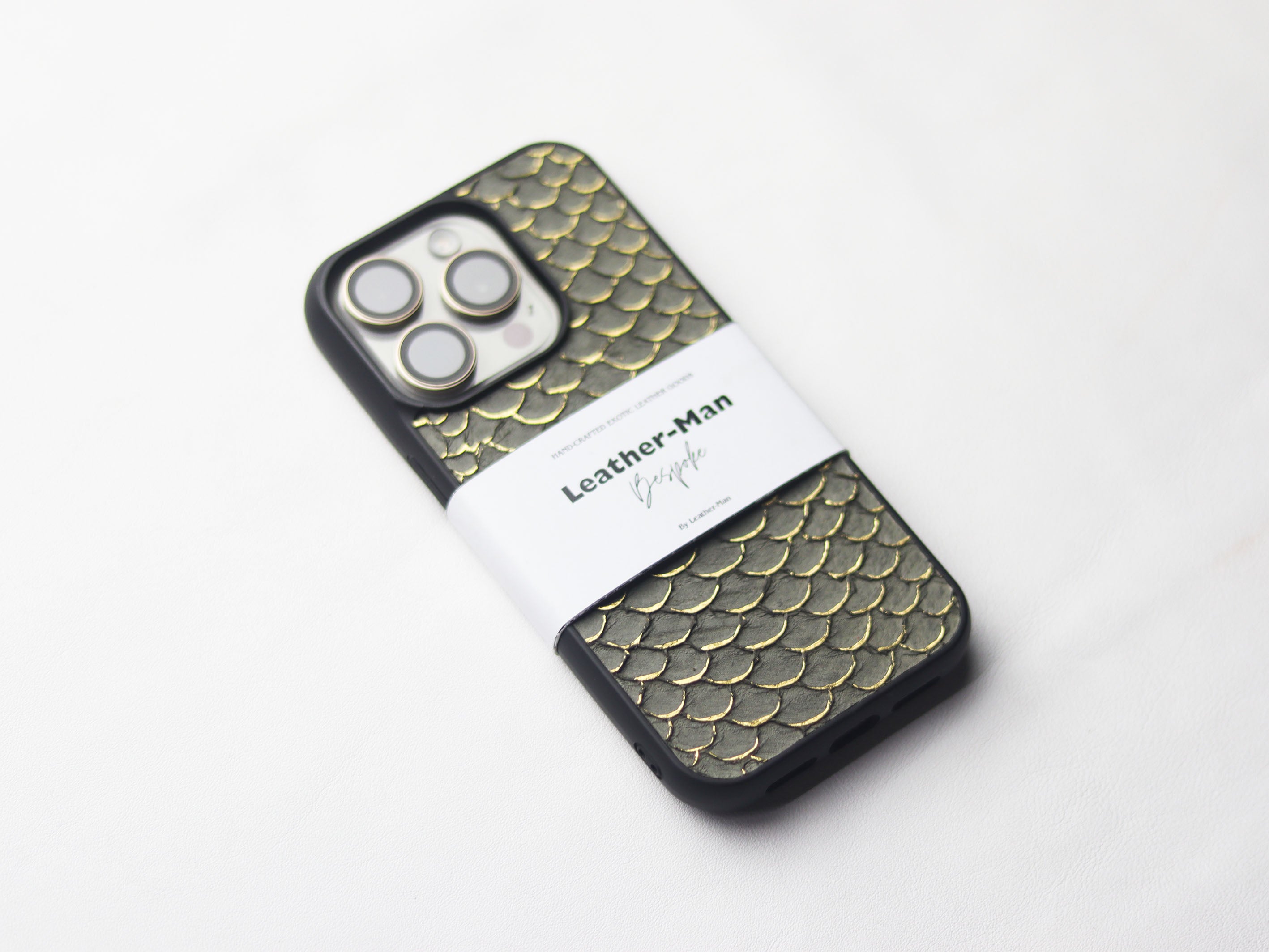 STEEL GRAY TILAPIA FISH SKIN PHONE CASE