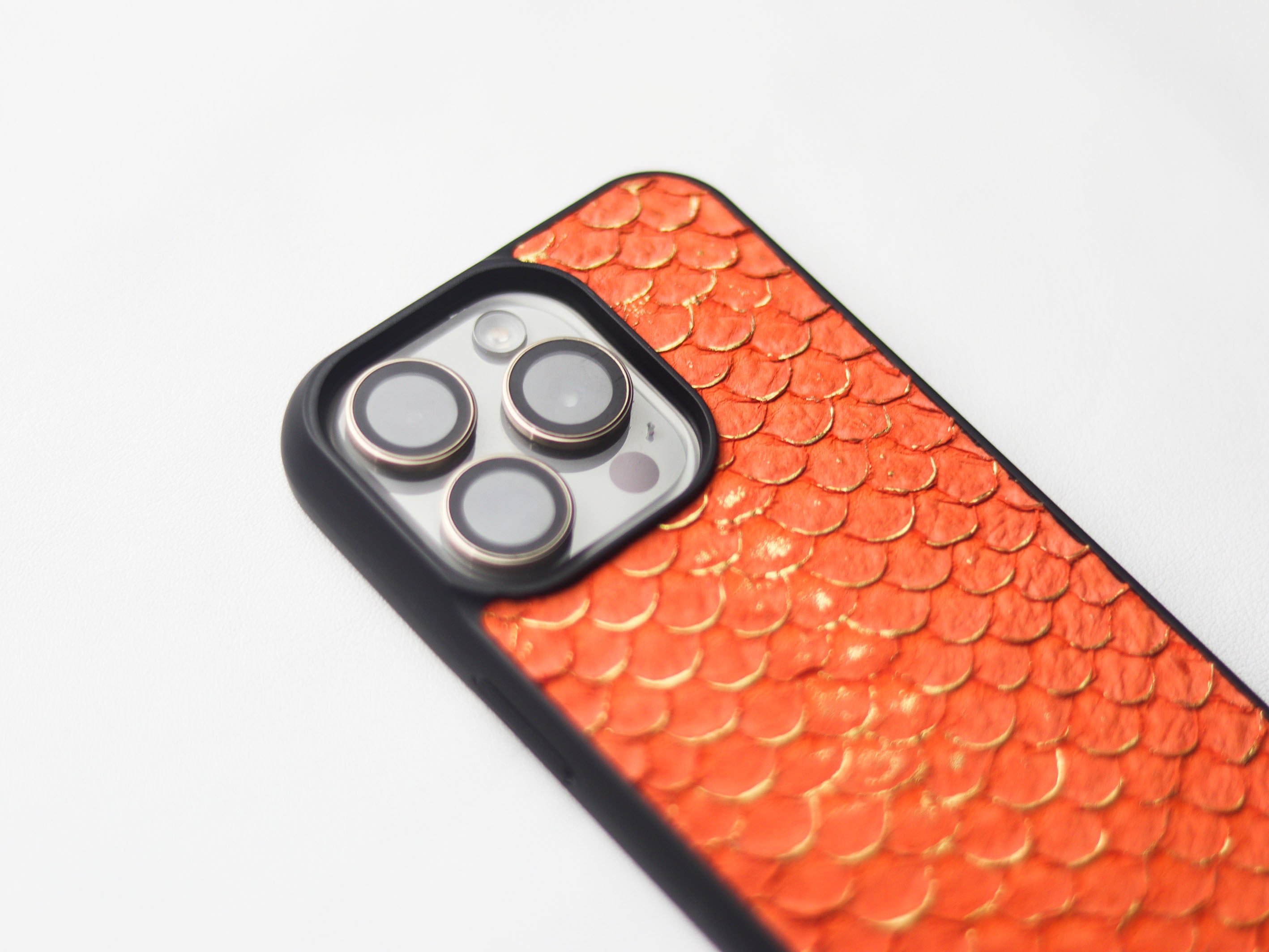 PUMPKIN ORANGE TILAPIA FISH SKIN PHONE CASE