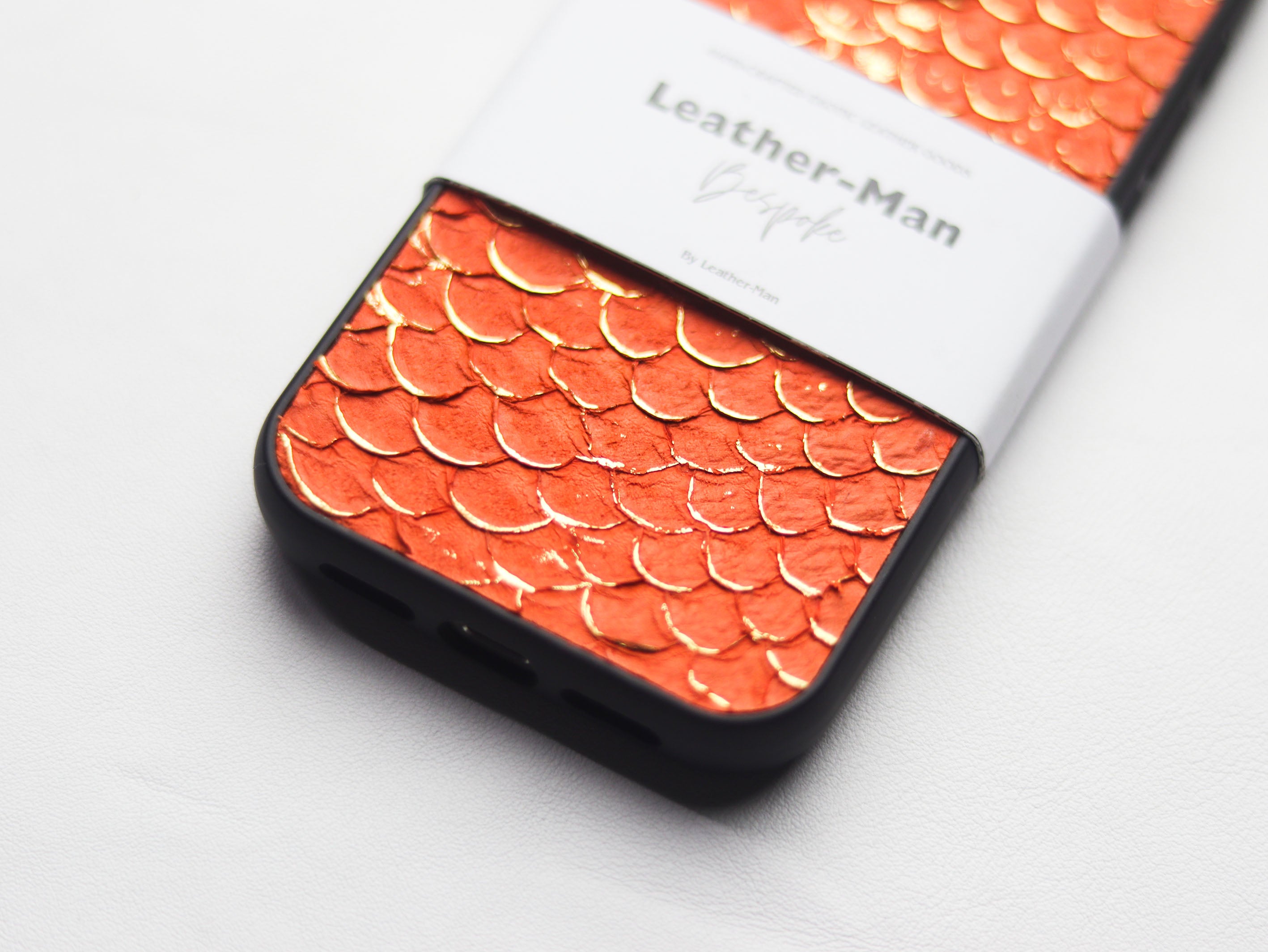 PUMPKIN ORANGE TILAPIA FISH SKIN PHONE CASE