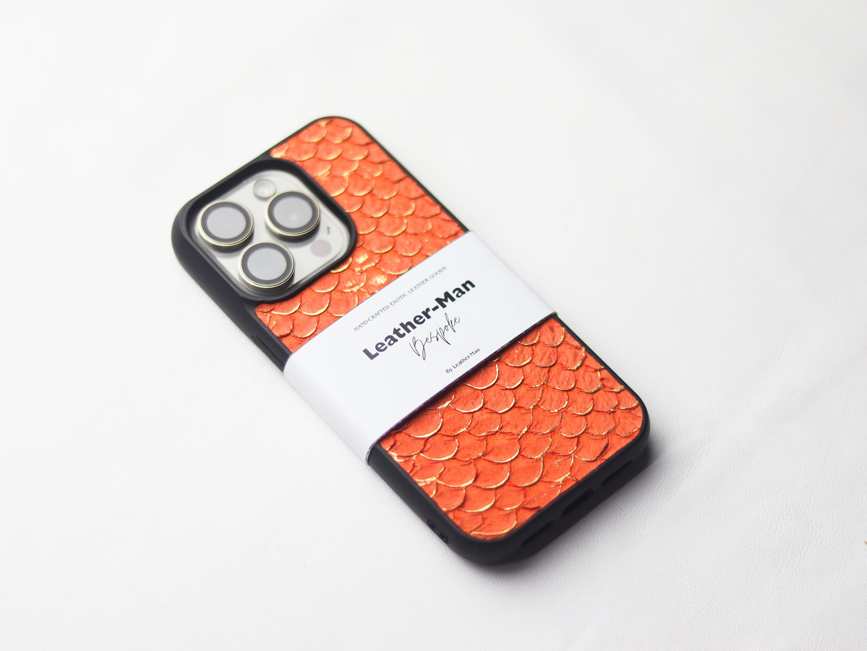 PUMPKIN ORANGE TILAPIA FISH SKIN PHONE CASE