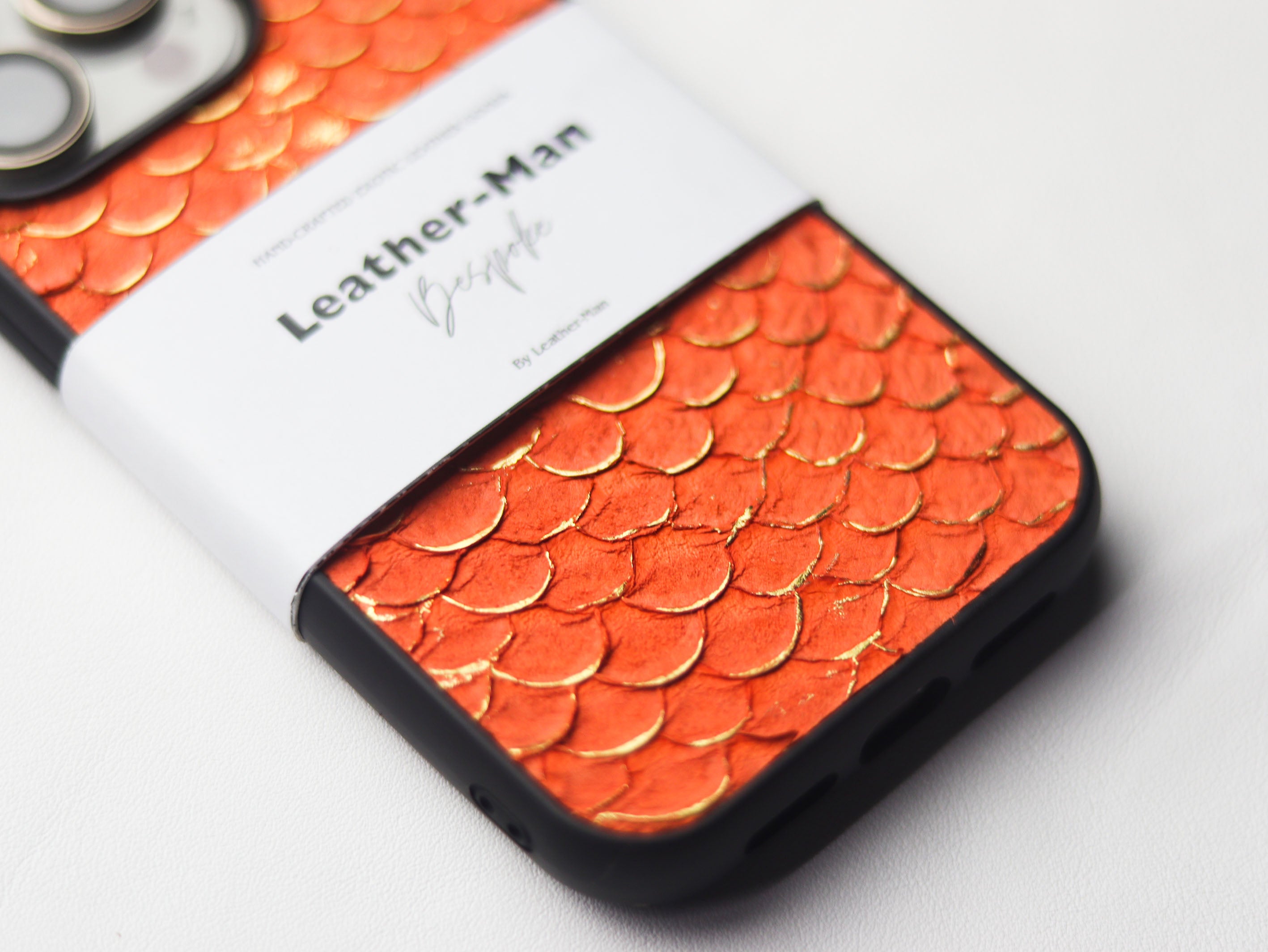 PUMPKIN ORANGE TILAPIA FISH SKIN PHONE CASE