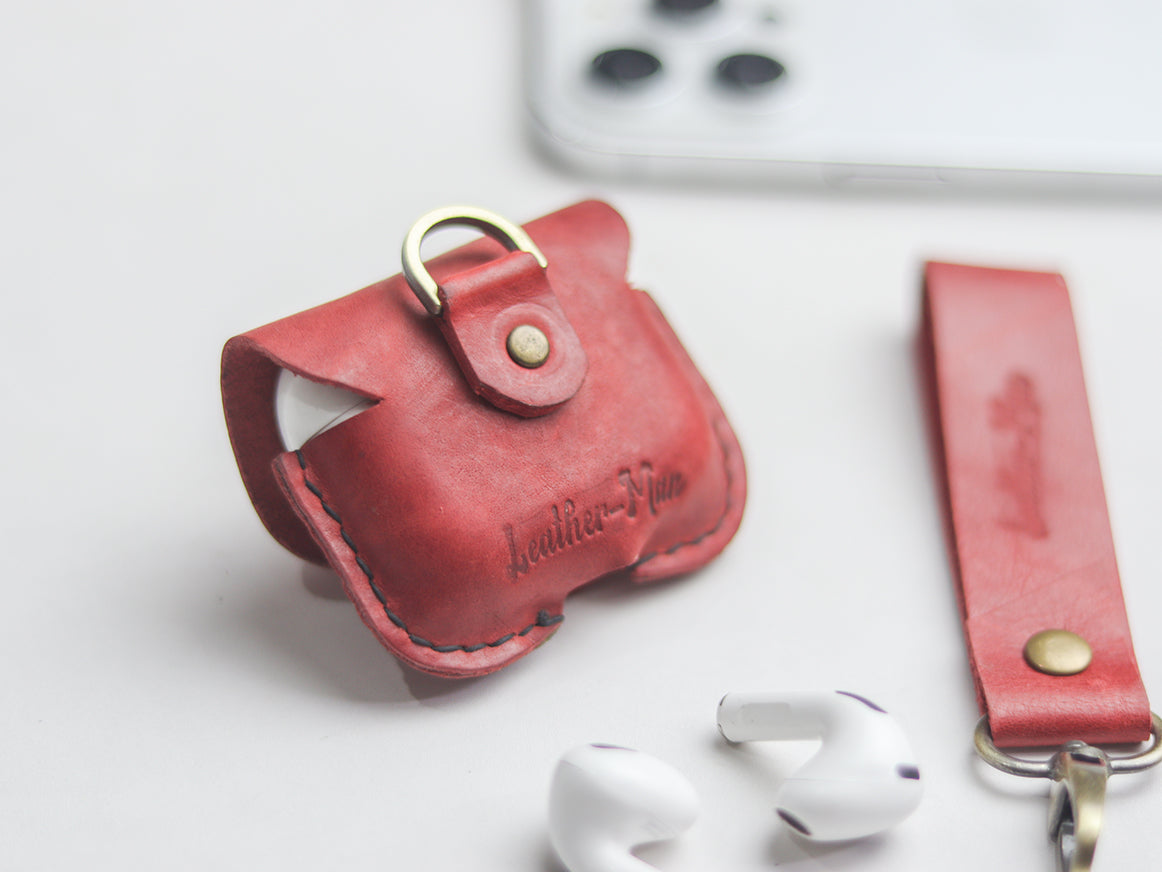 AIRPODS CLASSIC LEATHER CASE PRISMATIC RED