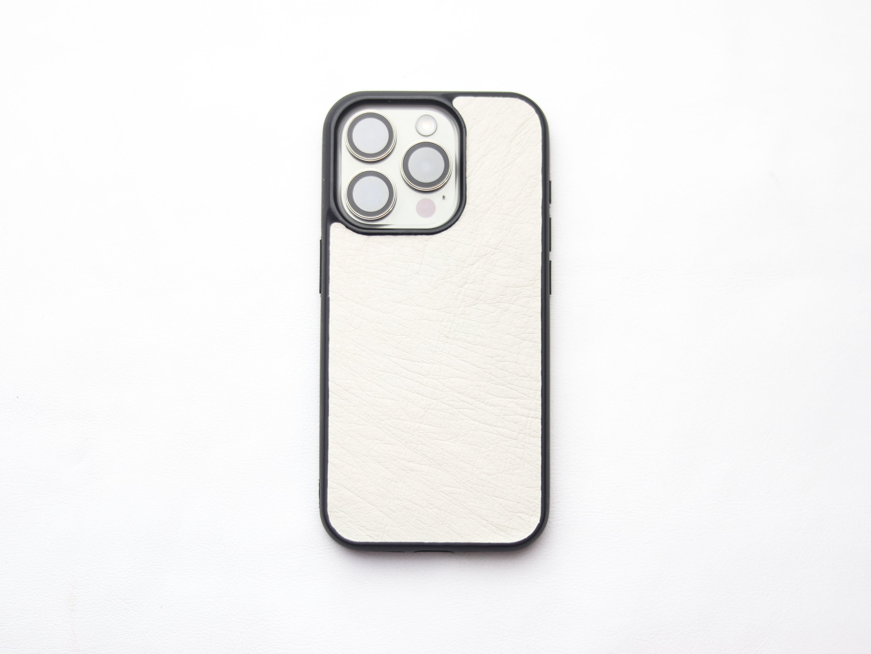 SERBING WHITE OSTRICH SKIN PHONE CASE (NON-FOLLICLE)