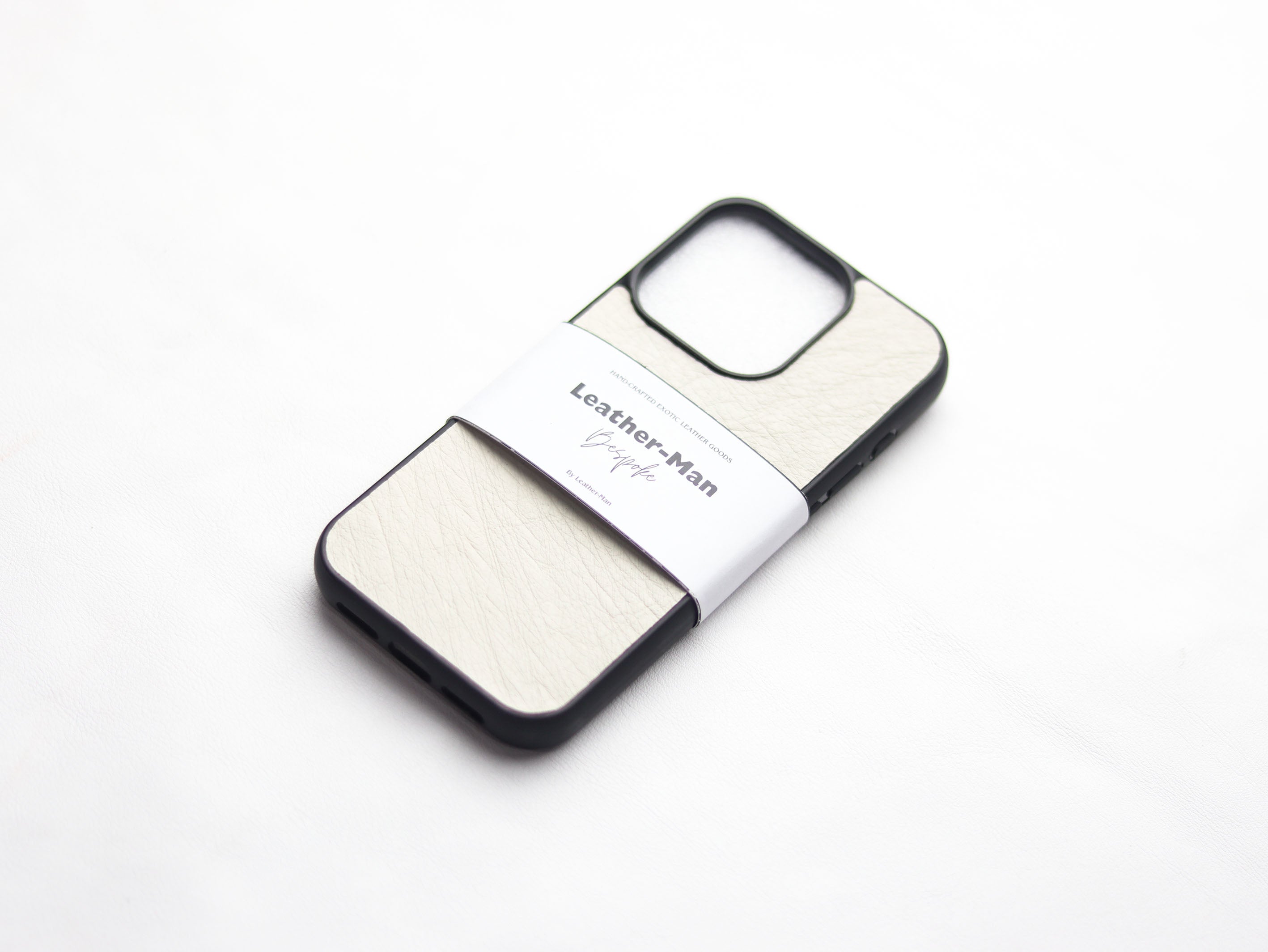 SERBING WHITE OSTRICH SKIN PHONE CASE (NON-FOLLICLE)