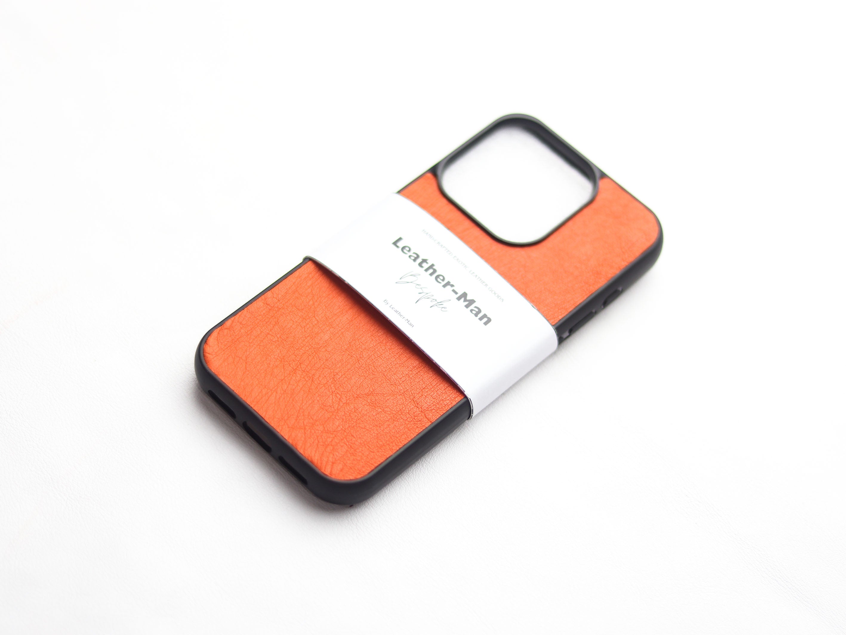 CARROT ORANGE OSTRICH SKIN PHONE CASE (NON-FOLLICLE)