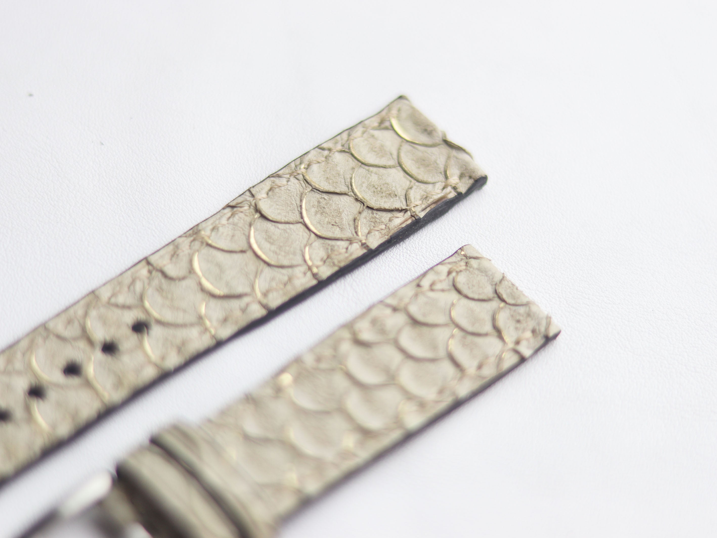 TILAPIA FISH SKIN WATCH STRAPS - CHIFFAN BIEGE