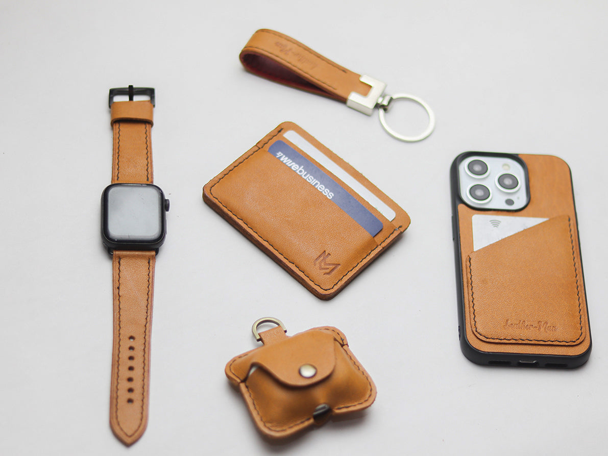 MUSTARD LEATHER  WALLET PHONE CASE