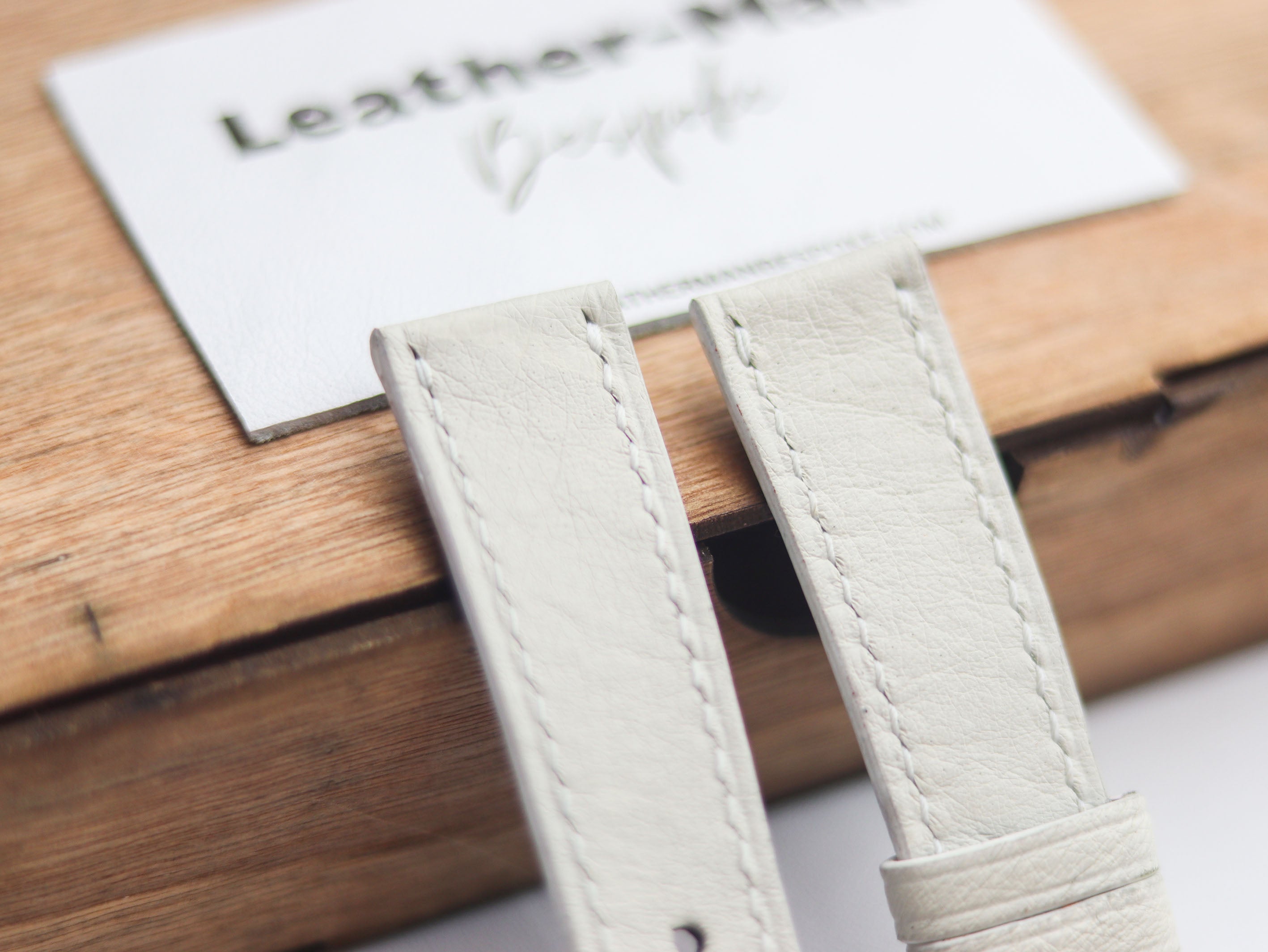 OSTRICH SKIN WATCH STRAPS - SERBING WHITE (NON-FOLLICLE)