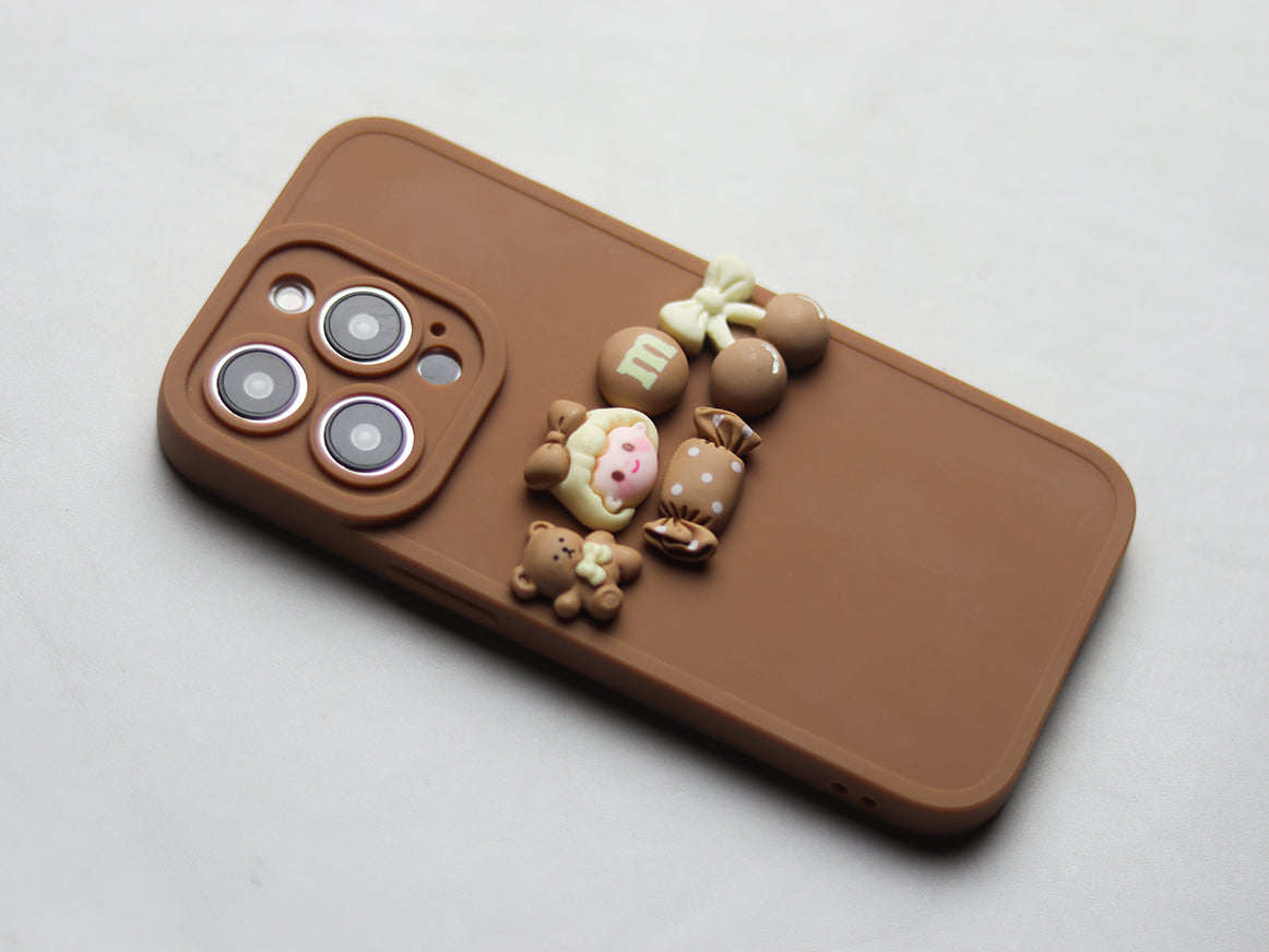 BROWN 3D FLOWER BEAR PHONE CASE - GRIP GADGETS