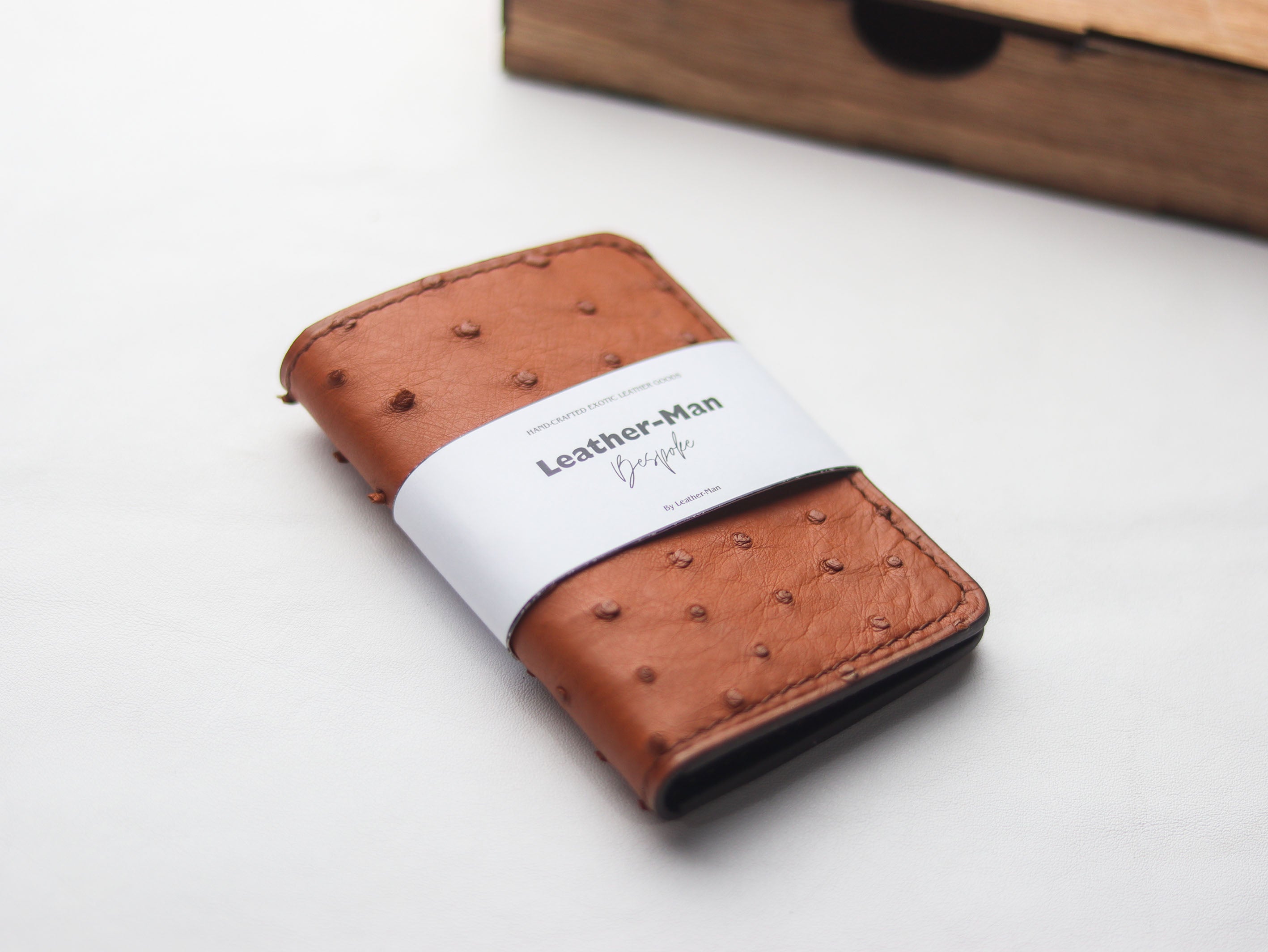 Luxury Hand-Crafted Exotic Ostrich Skin Wallets - Leather-Man