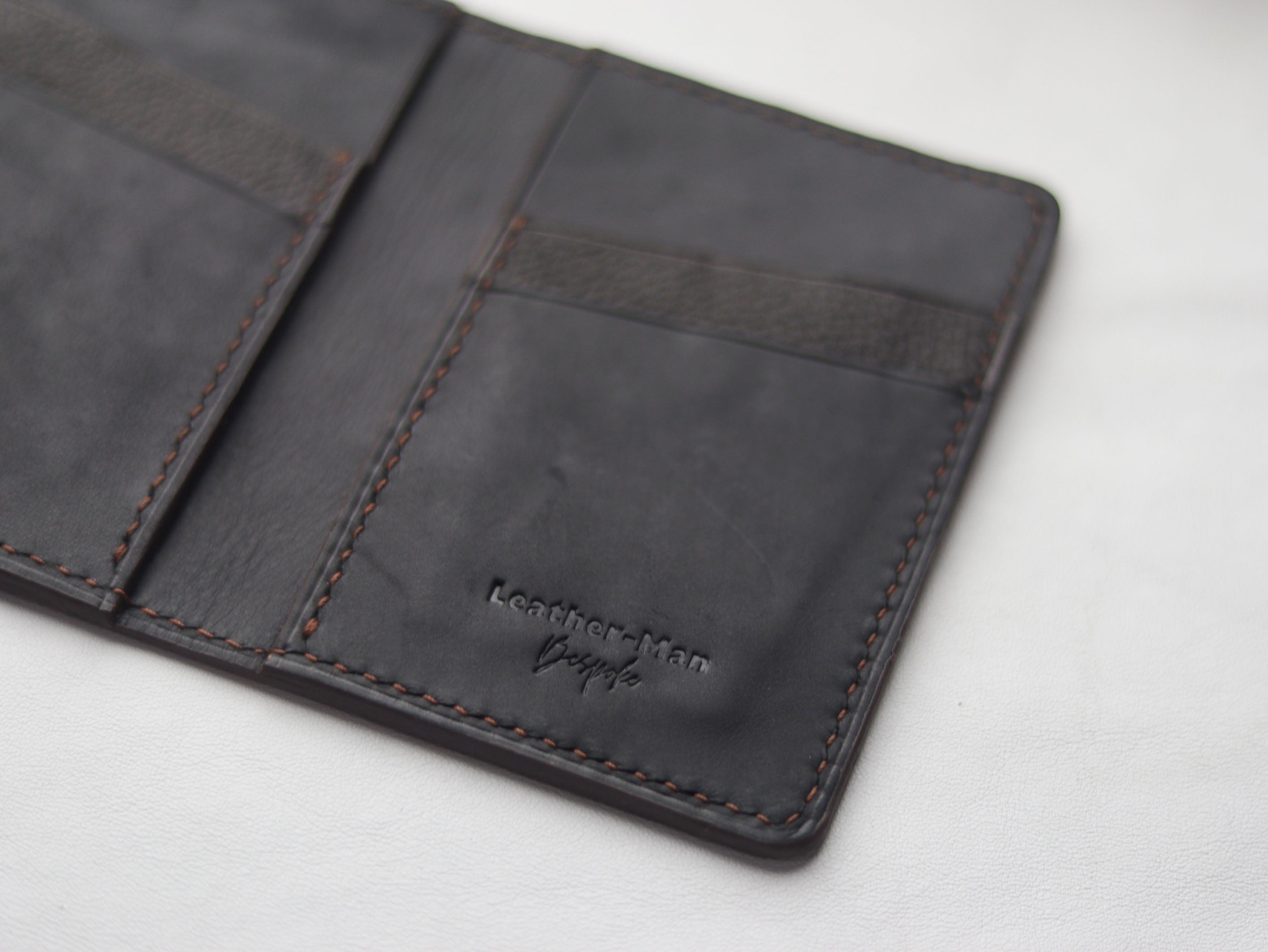 ARTEMUS - BIFOLD CARD WALLET BRONZE BROWN OSTRICH SKIN