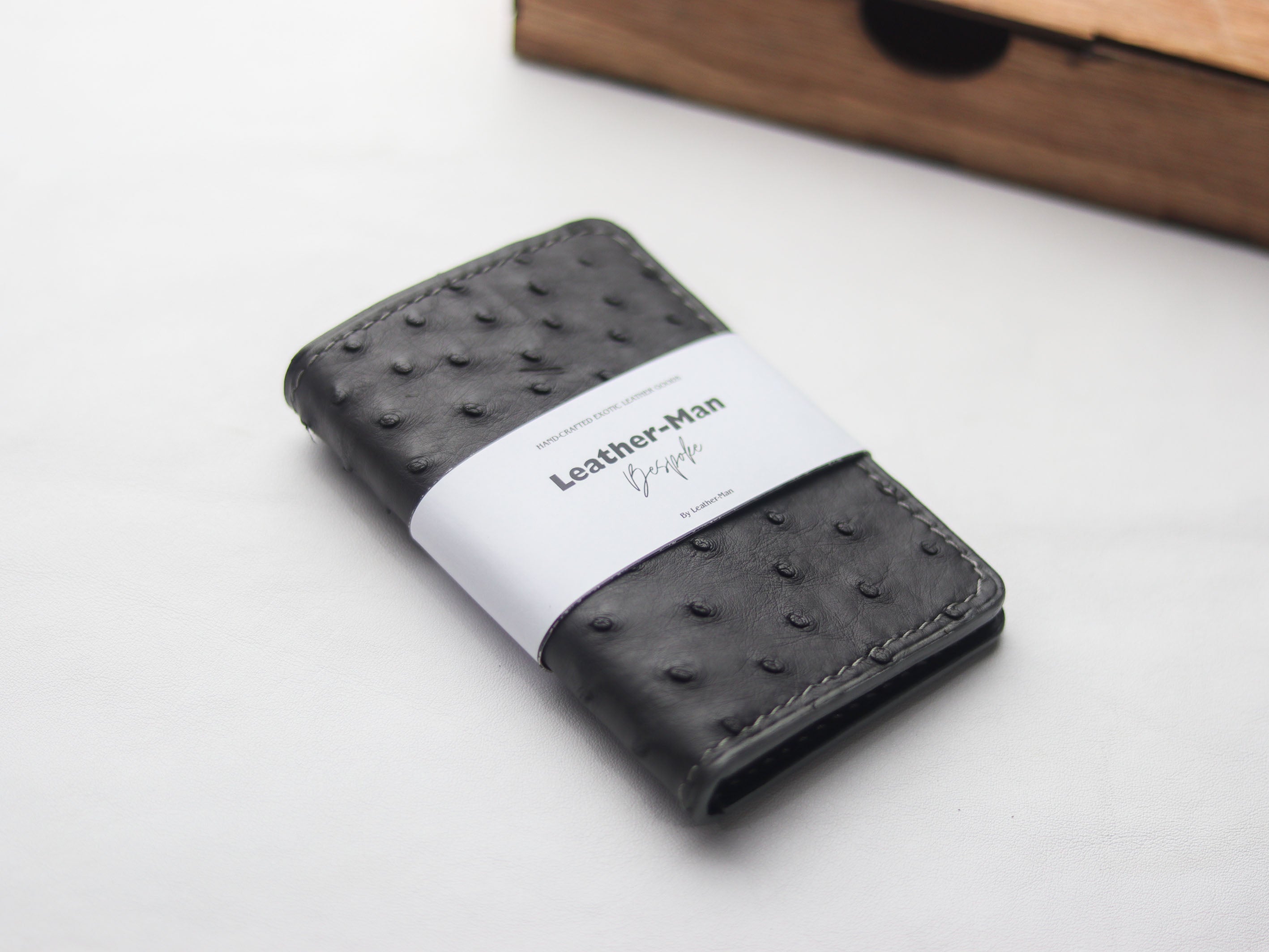 Luxury Hand-Crafted Exotic Ostrich Skin Wallets - Leather-Man