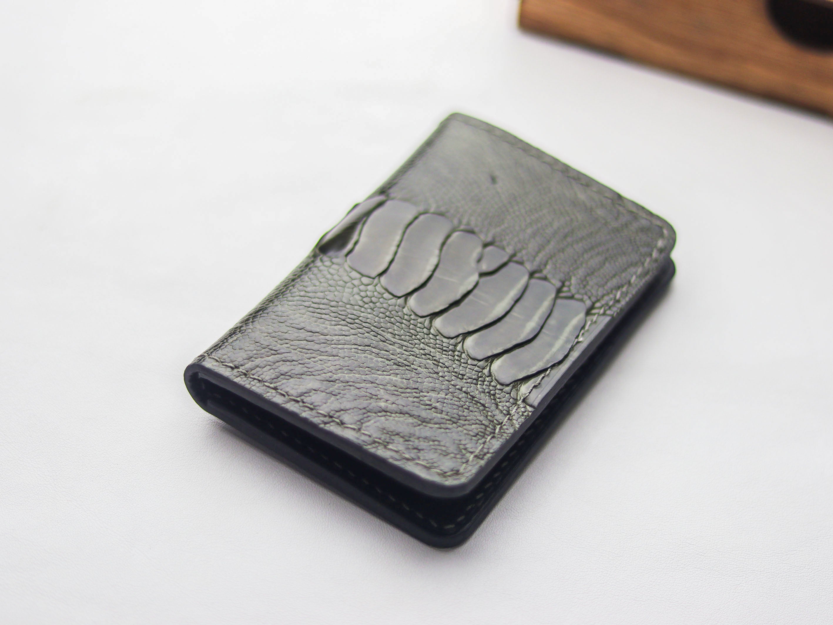 Luxury Hand-Crafted Exotic Ostrich Leg Skin Wallets - Leather-Man