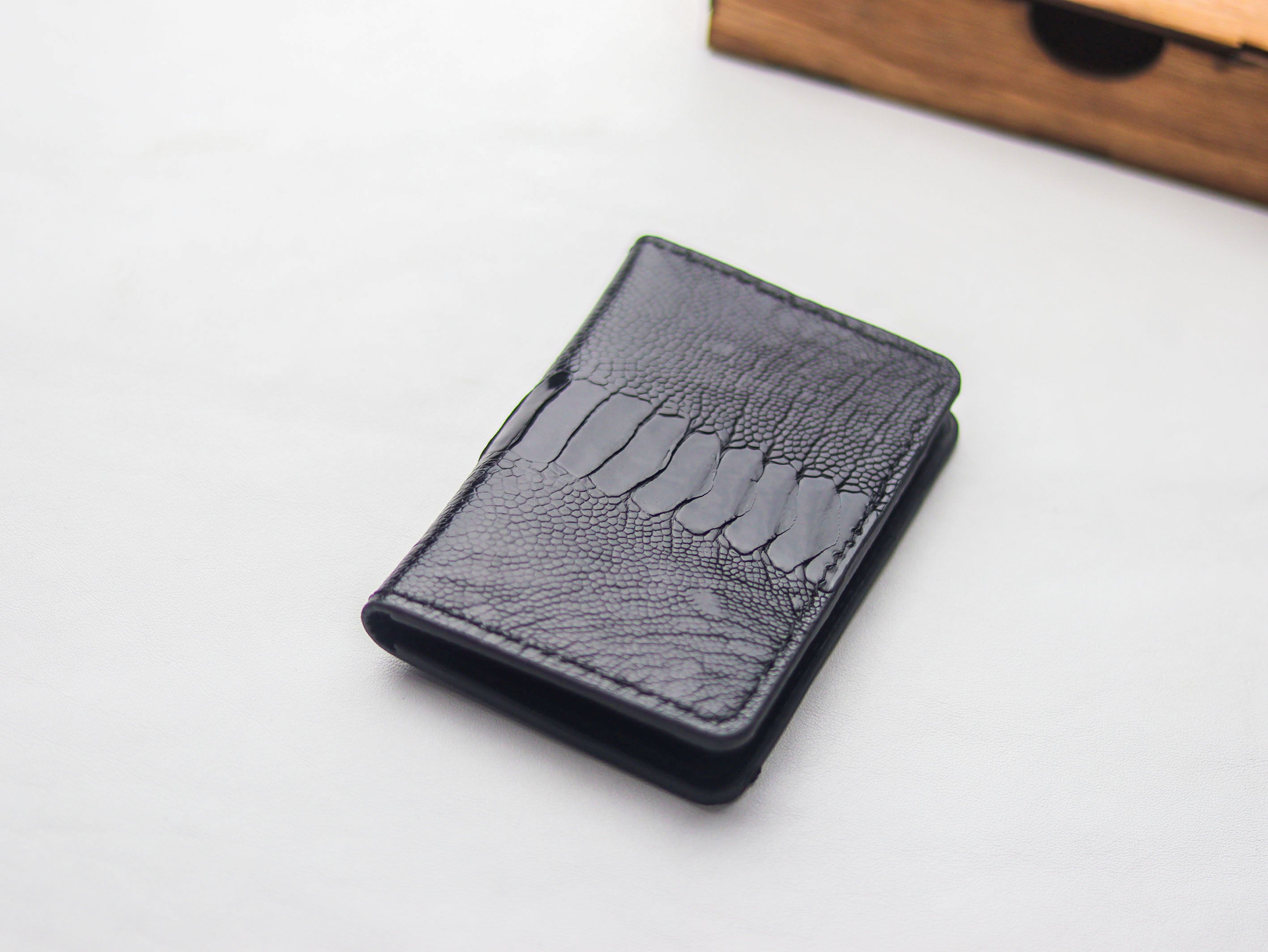 Luxury Hand-Crafted Exotic Ostrich Leg Skin Wallets - Leather-Man