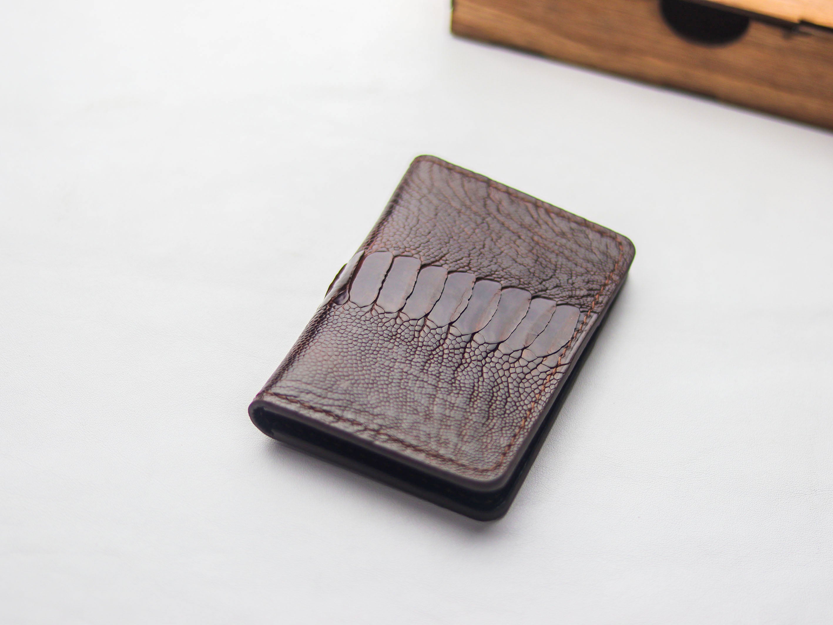 Luxury Hand-Crafted Exotic Ostrich Leg Skin Wallets - Leather-Man