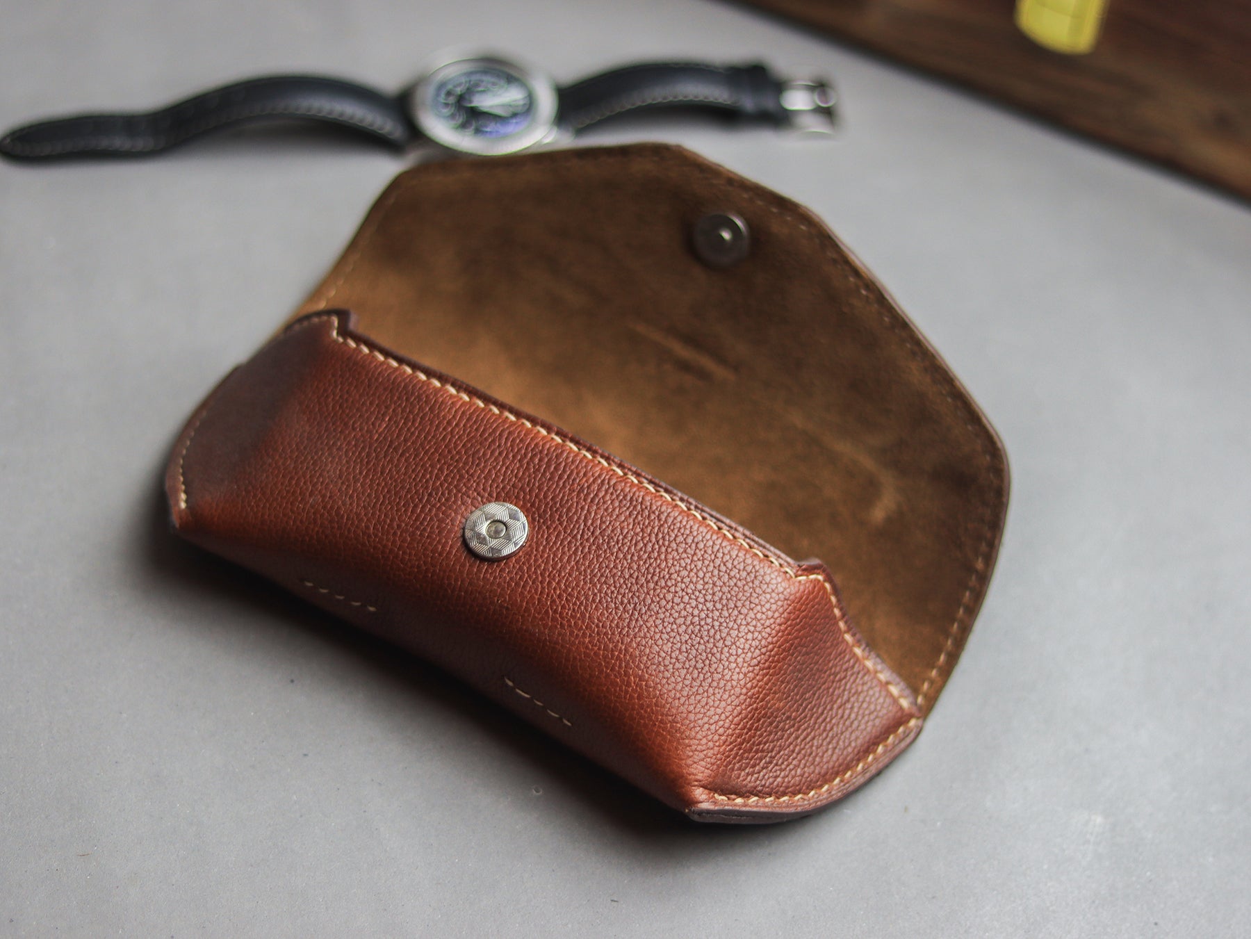 THE OPTIQUE - BRUNETTE BROWN ITALIAN CALF LEATHER