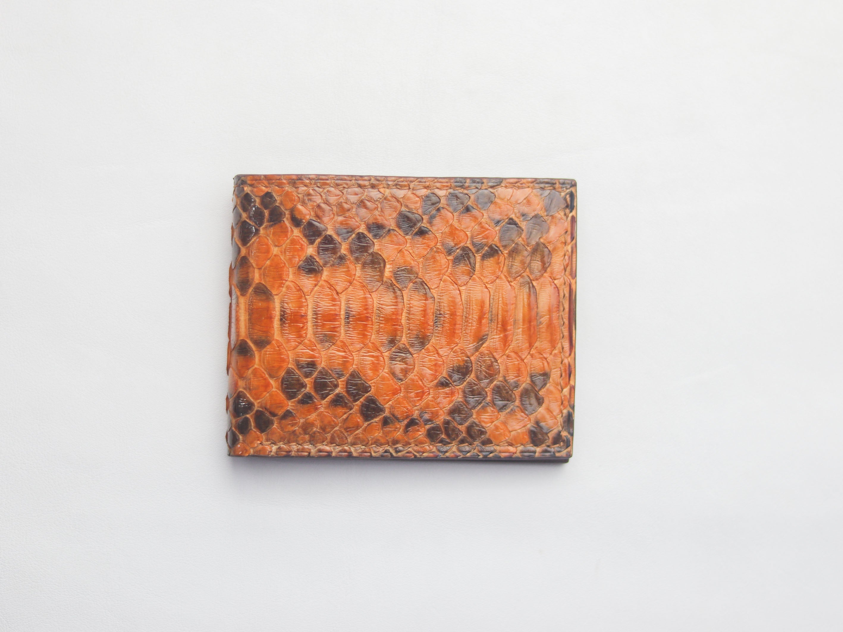 WYNTON - BIFOLD WALLET COPPER BROWN PYTHON SKIN