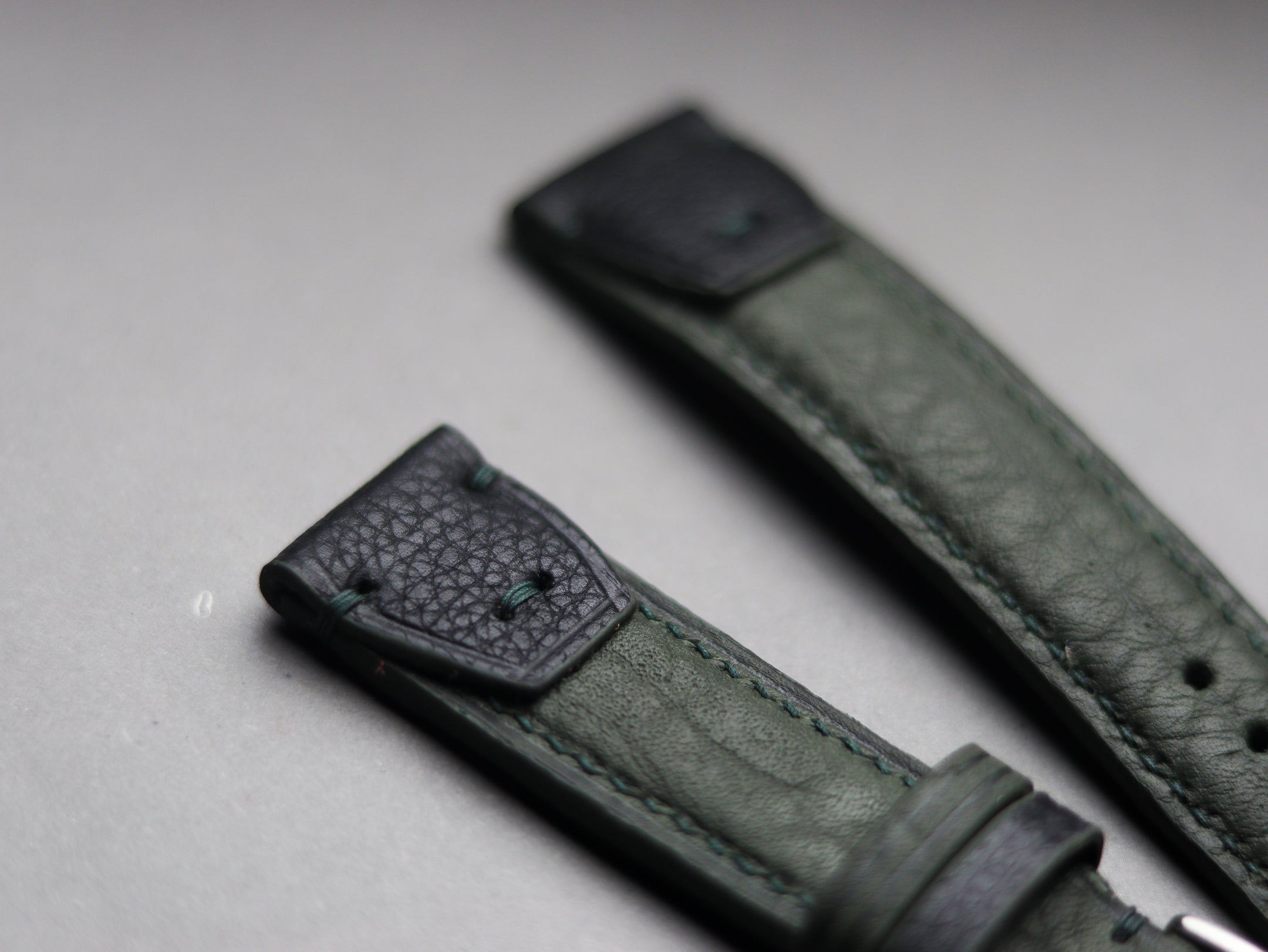 INVERTO WATCH STRAPS - PINE GREEN CALF LEATHER