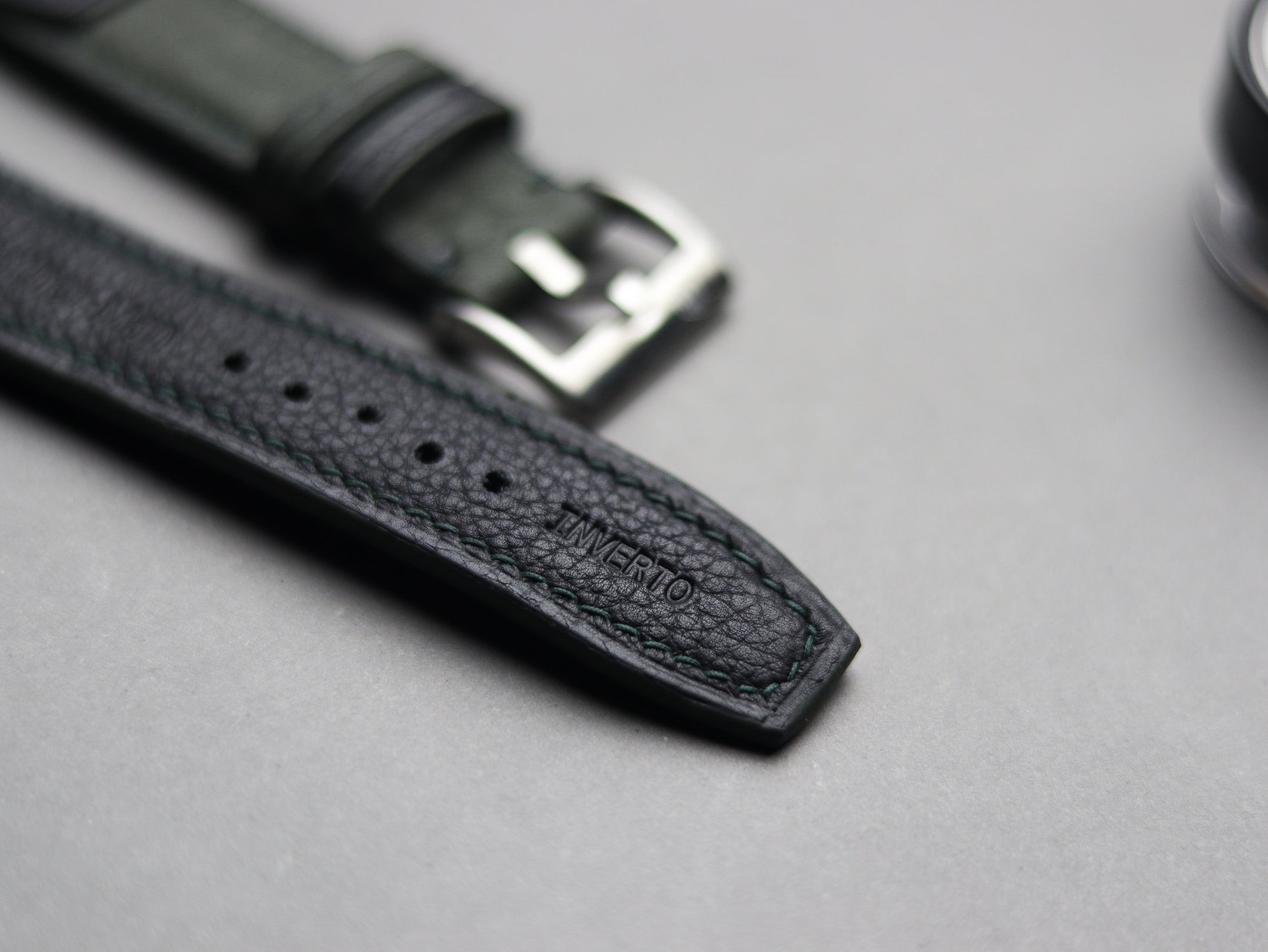 INVERTO WATCH STRAPS - PINE GREEN CALF LEATHER