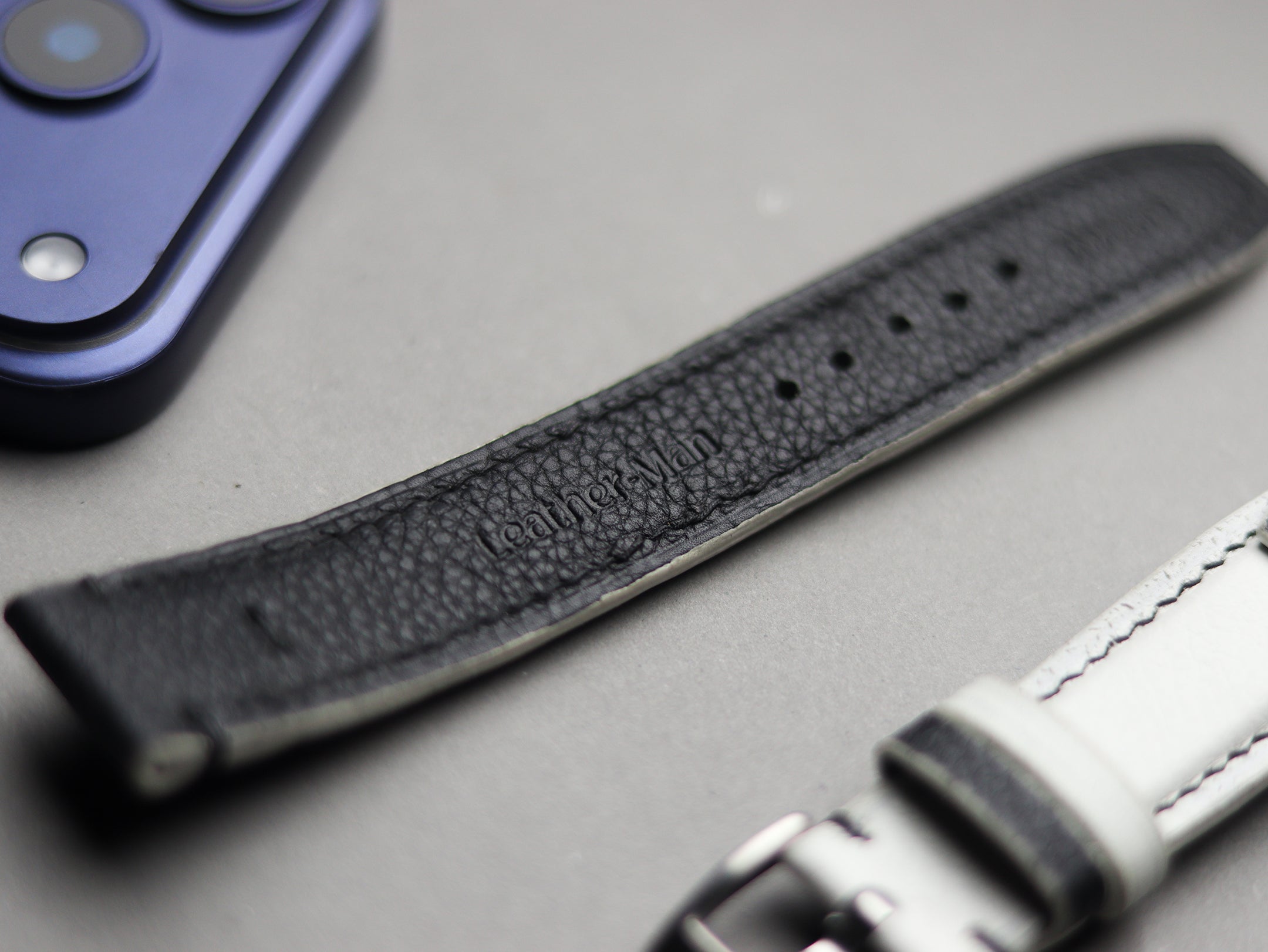 INVERTO WATCH STRAPS - PURE WHITE CALF LEATHER