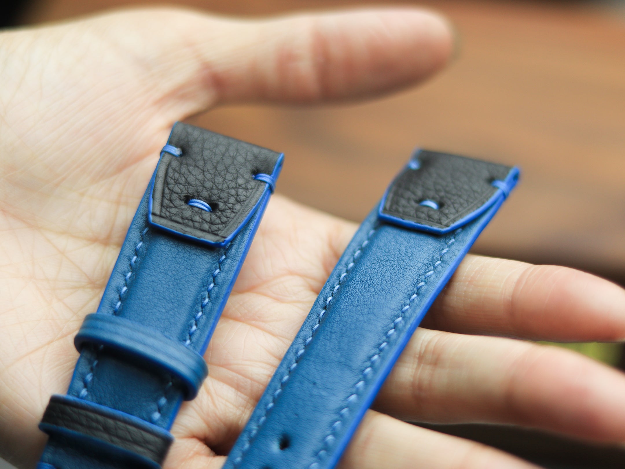 INVERTO WATCH STRAPS - COBALT BLUE CALF LEATHER