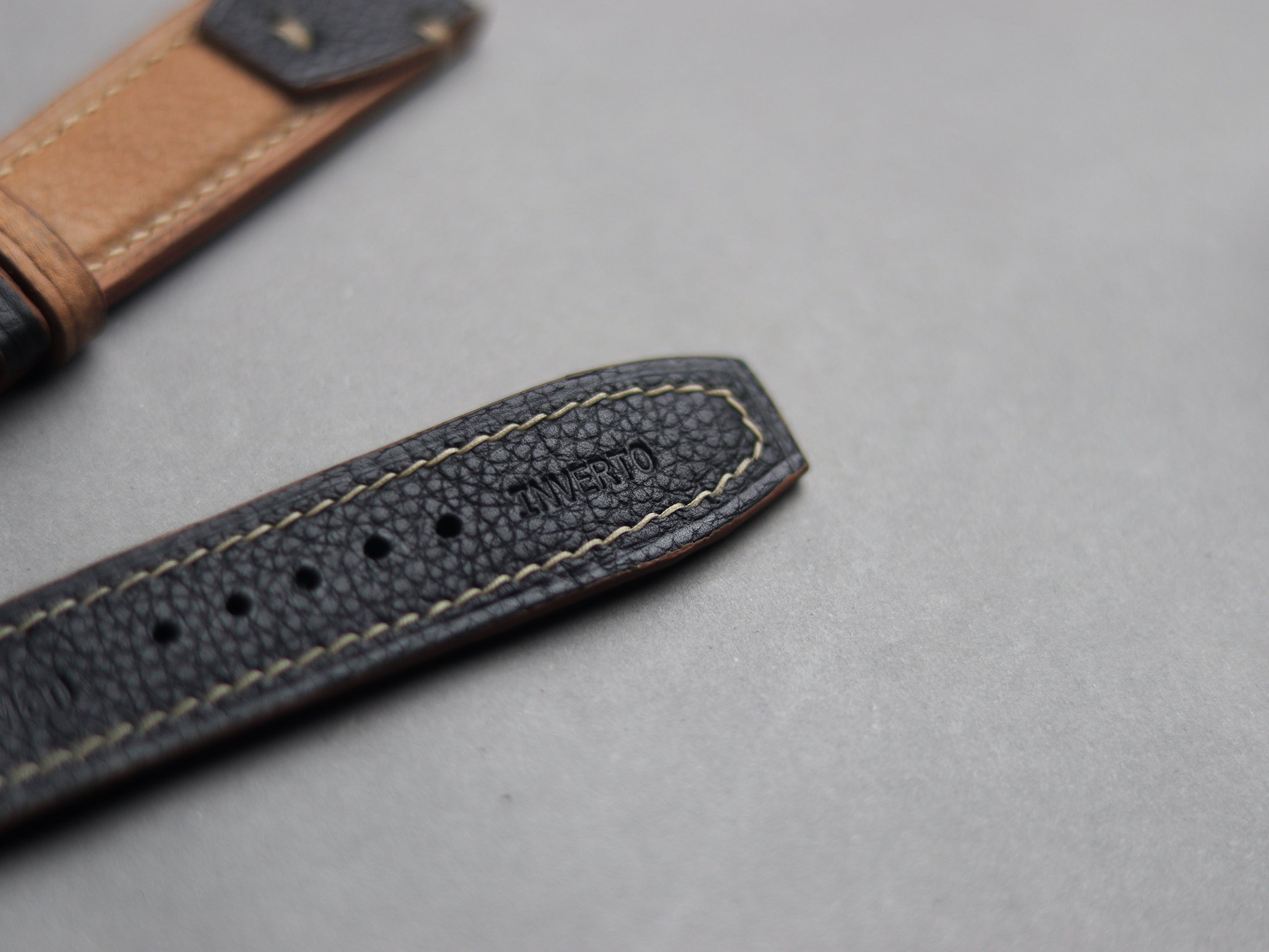 INVERTO WATCH STRAPS - MUSTARD BROWN CALF LEATHER