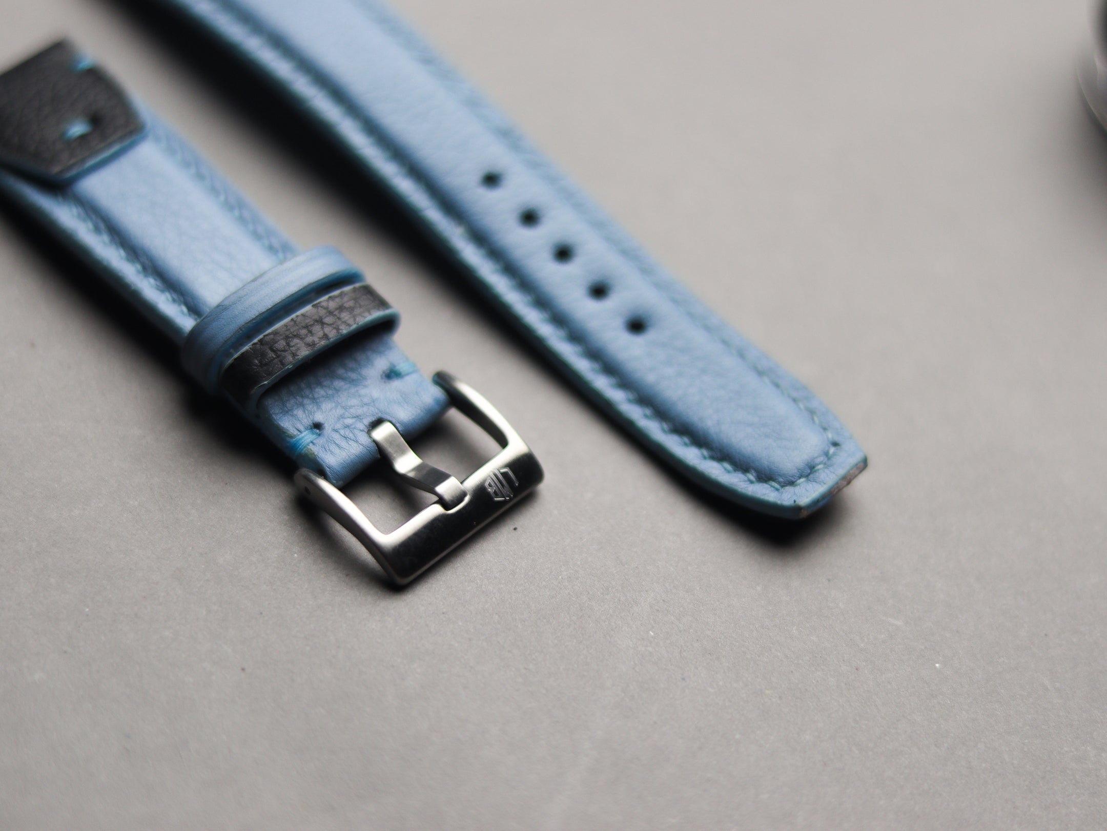 INVERTO WATCH STRAPS - ICE BLUE CALF LEATHER