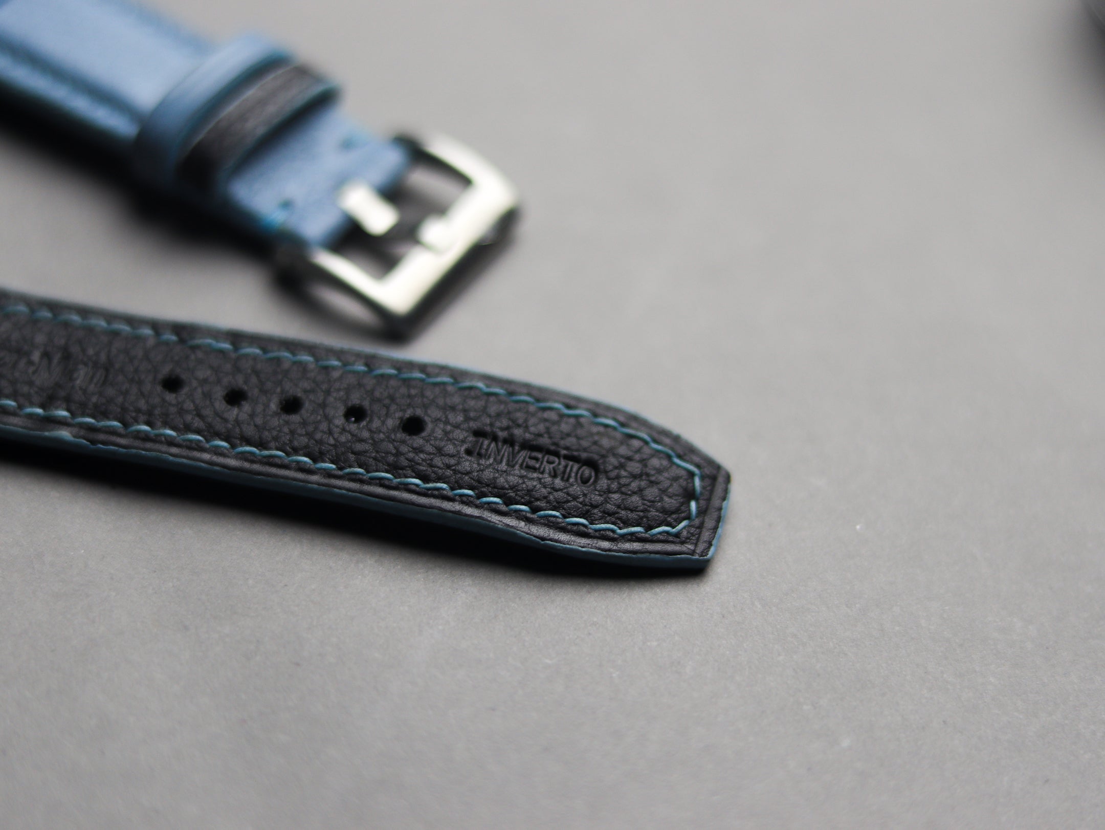 INVERTO WATCH STRAPS - ICE BLUE CALF LEATHER