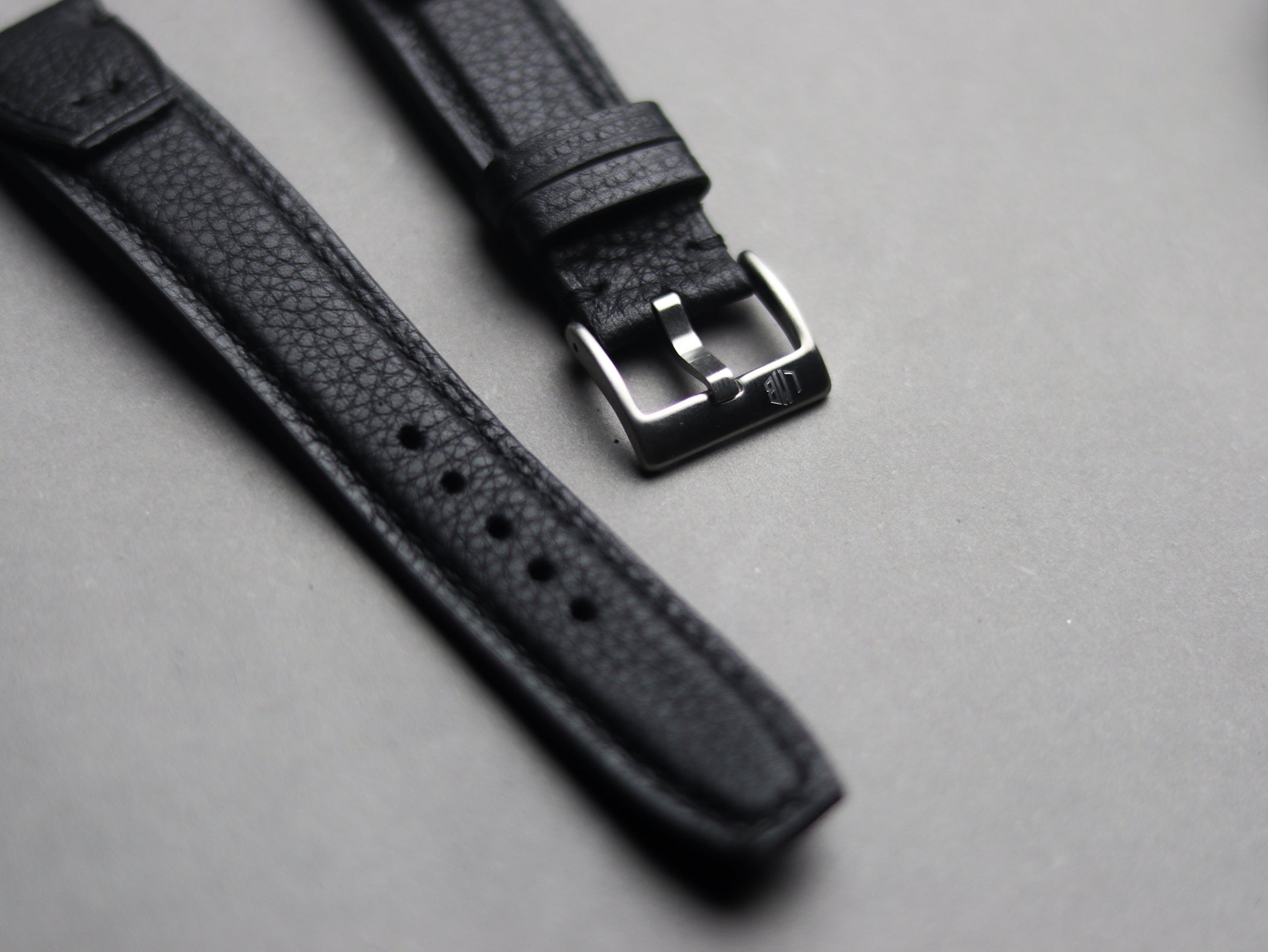 INVERTO WATCH STRAPS - ITALIAN CHEVRE BLACK CALF LEATHER