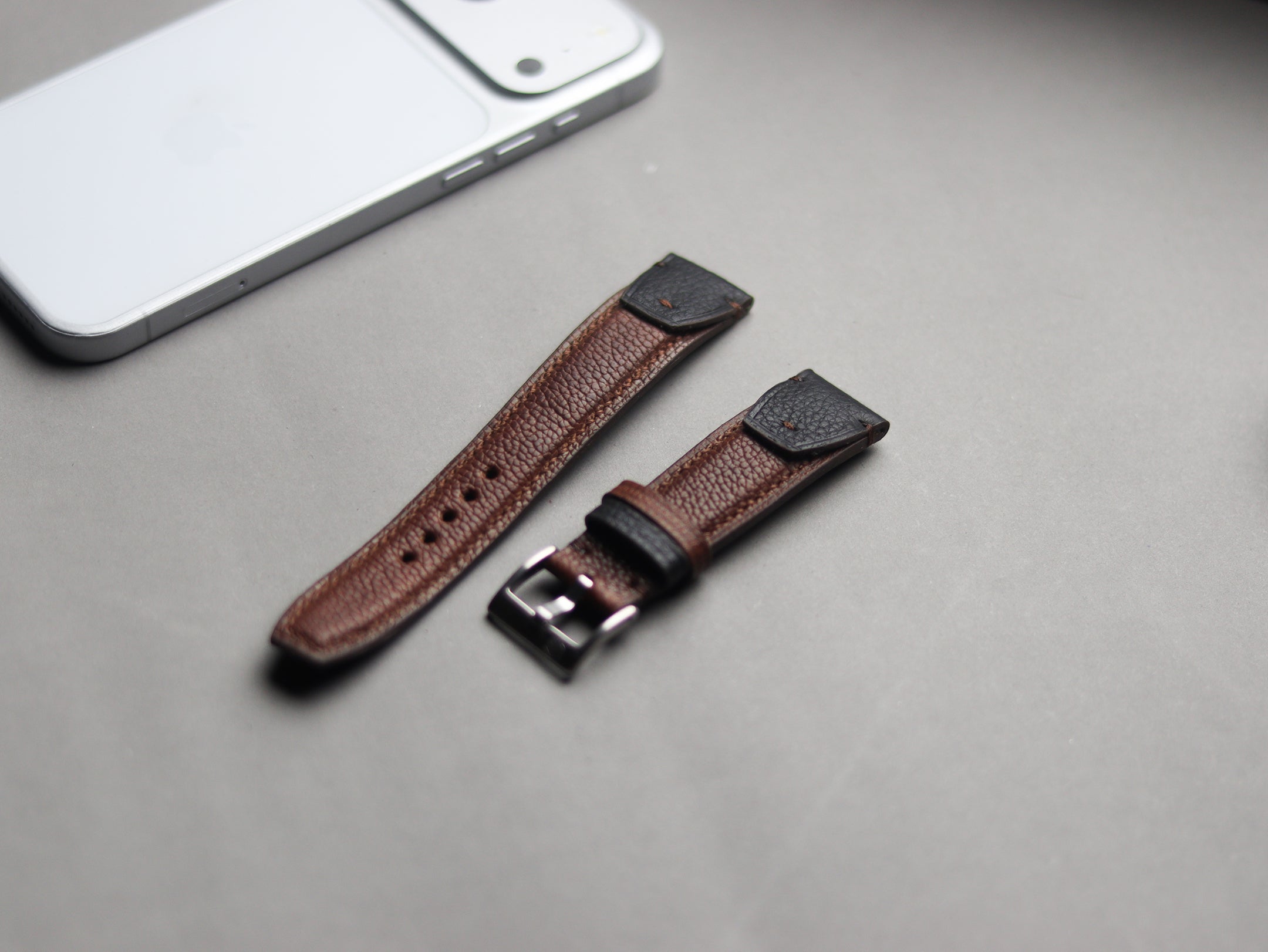 INVERTO WATCH STRAPS - BRUNETTE BROWN CALF LEATHER
