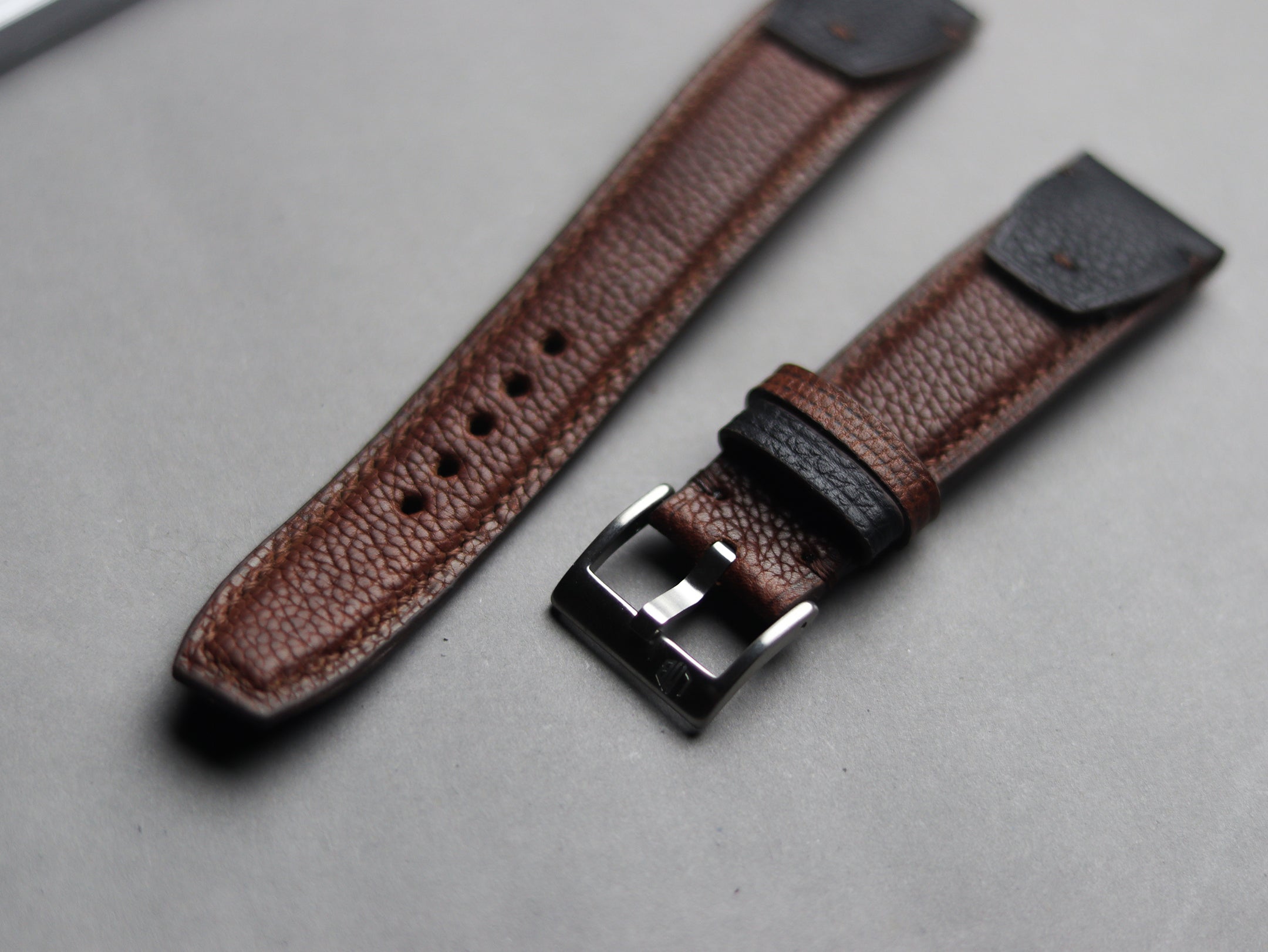 INVERTO WATCH STRAPS - BRUNETTE BROWN CALF LEATHER