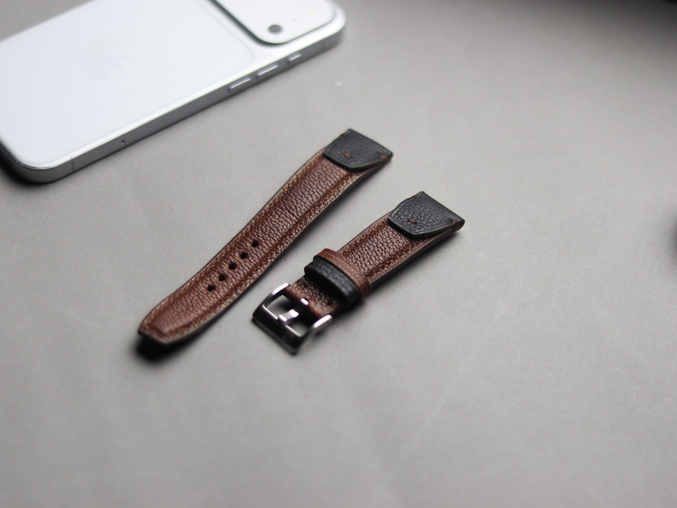 INVERTO WATCH STRAPS - BRUNETTE BROWN CALF LEATHER