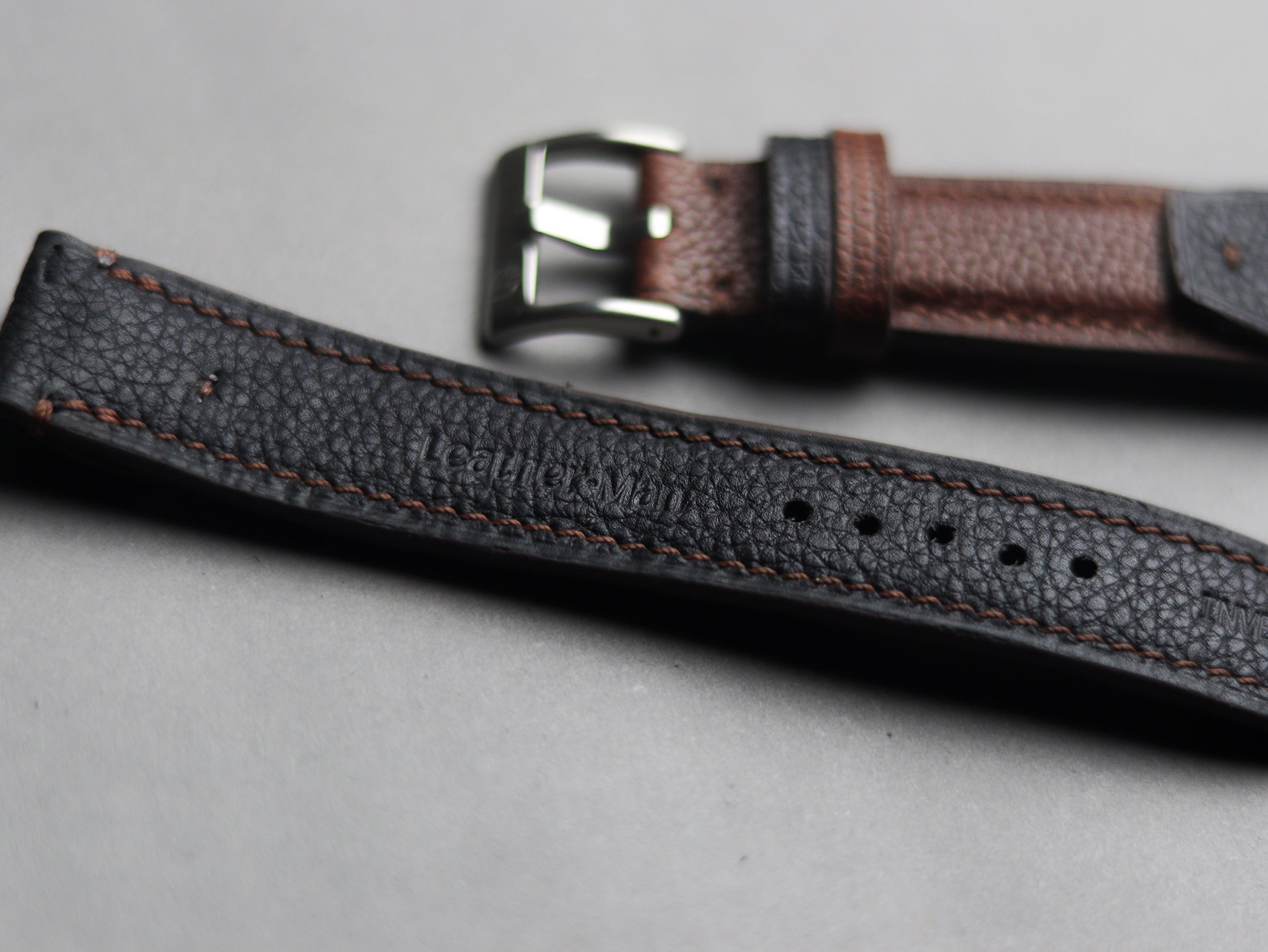 INVERTO WATCH STRAPS - BRUNETTE BROWN CALF LEATHER