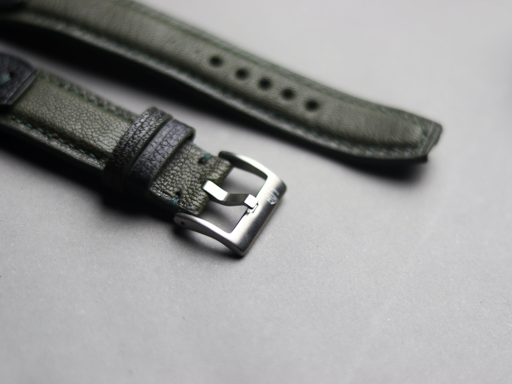 INVERTO WATCH STRAP JUNIPER GREEN CALF LEATHER